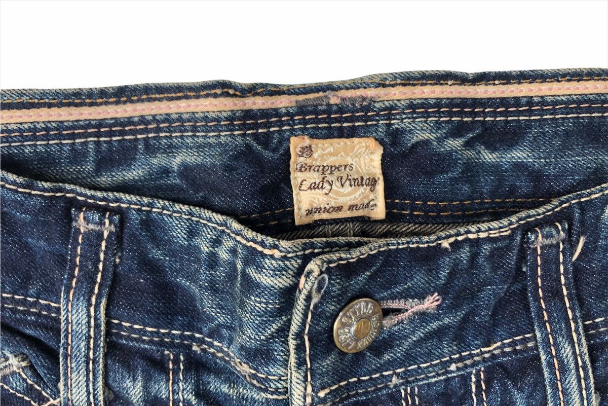 Japanese Brand 🔥Japanese Brapper Distressed Flare Denim Jeans Size US 27 - 10 Thumbnail