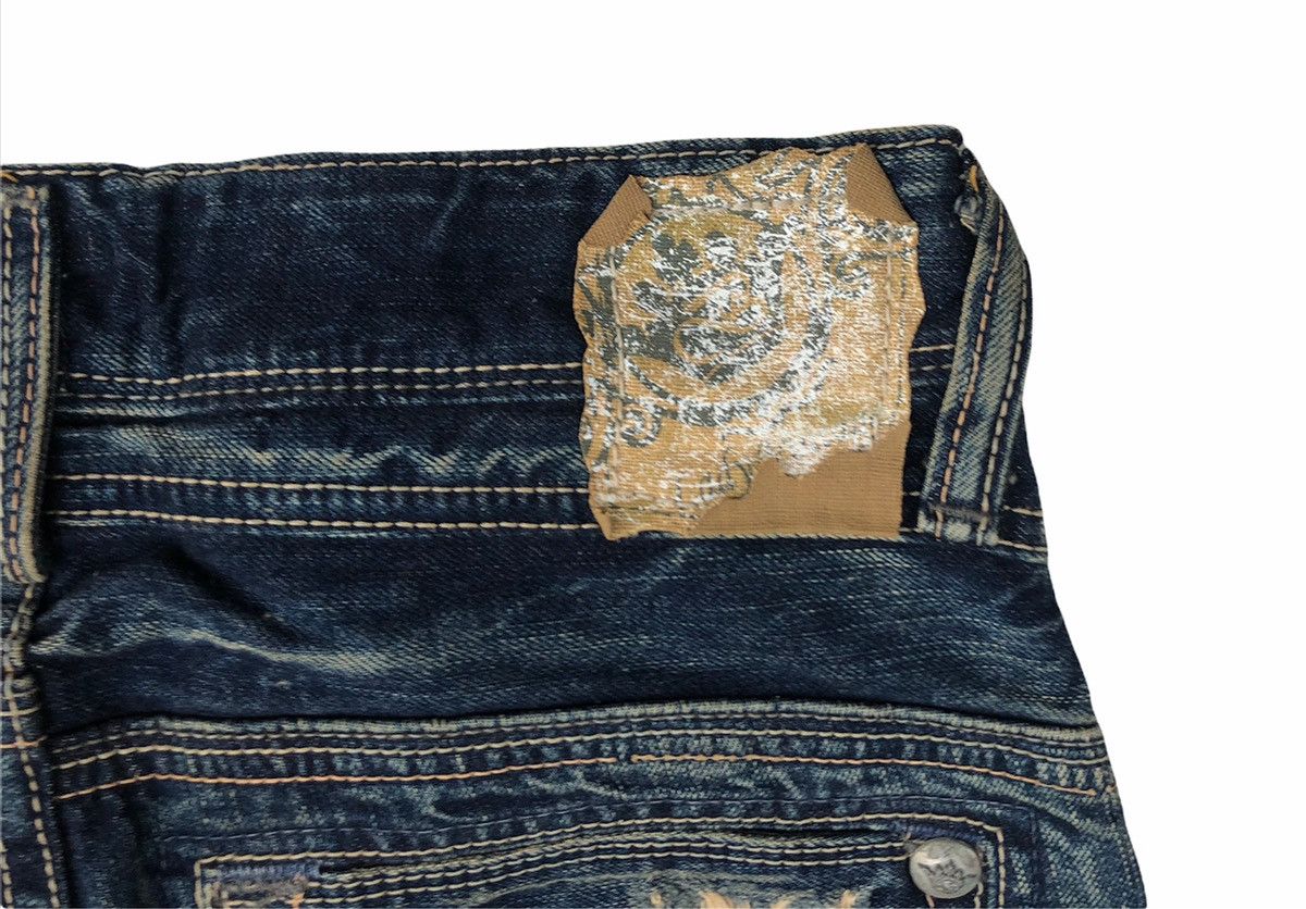 Japanese Brand 🔥Japanese Brapper Distressed Flare Denim Jeans Size US 27 - 9 Thumbnail
