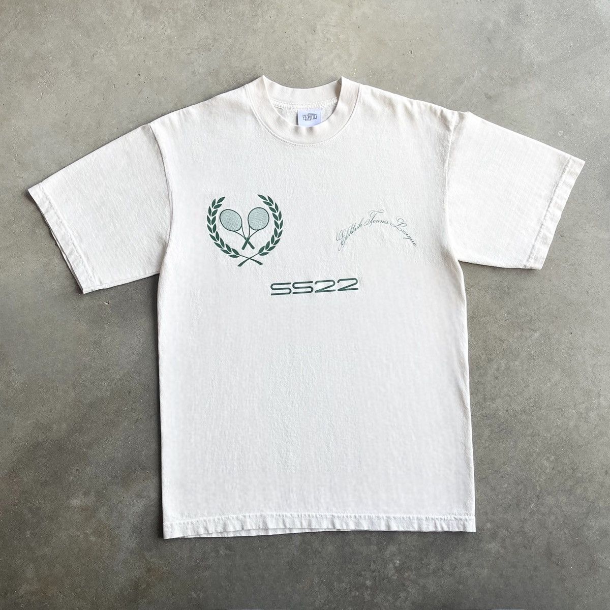 Designer × Vintage Elektrik ‘Tennis League’ Off White Vintage Graphic Tee Size US XL / EU 56 / 4 - 5 Thumbnail