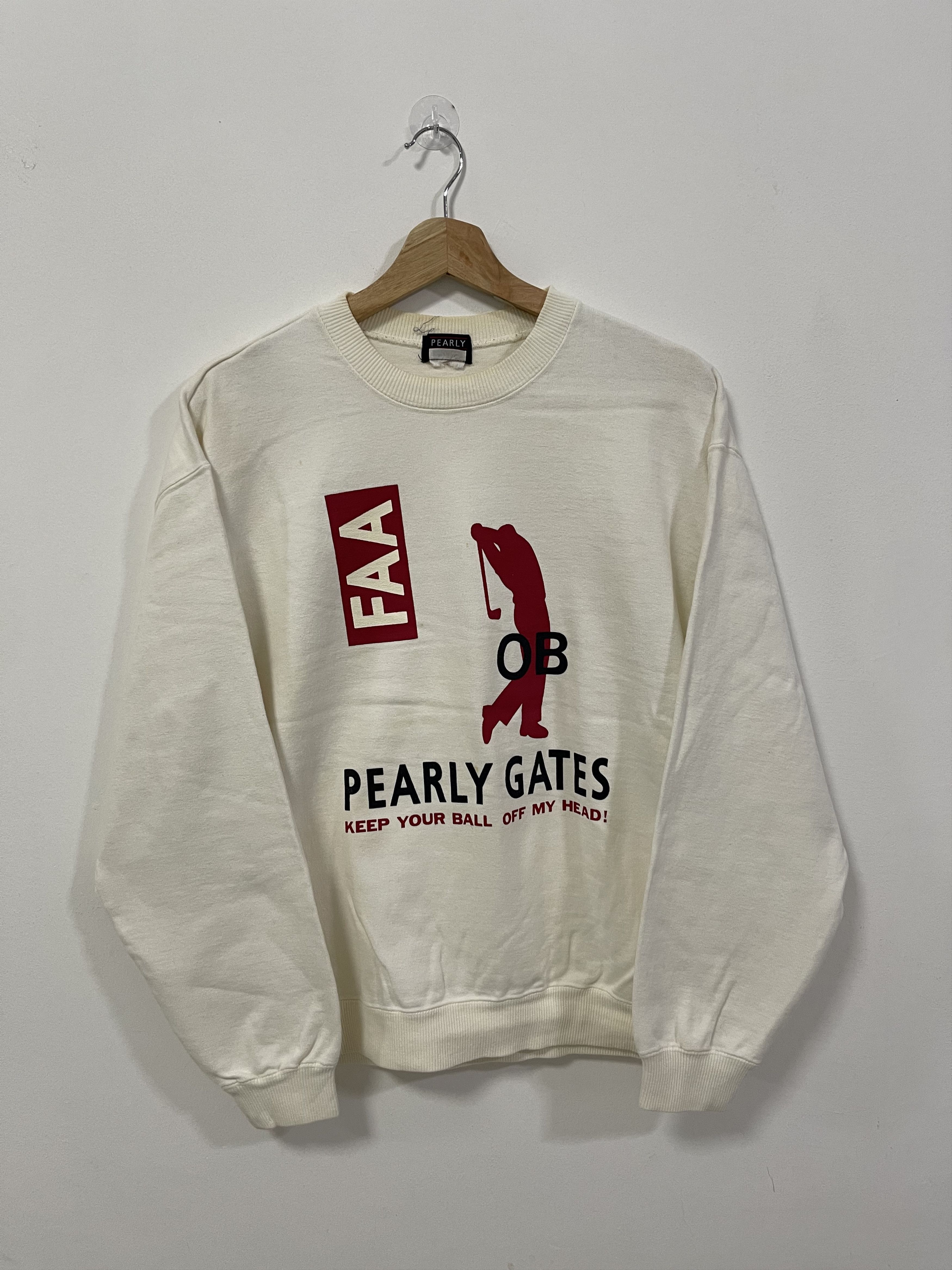 Japanese Brand × Vintage Japanese Pearly Gates Graphic Sweatshirt Distressed Stain Size US M / EU 48-50 / 2 - 1 Thumbnail