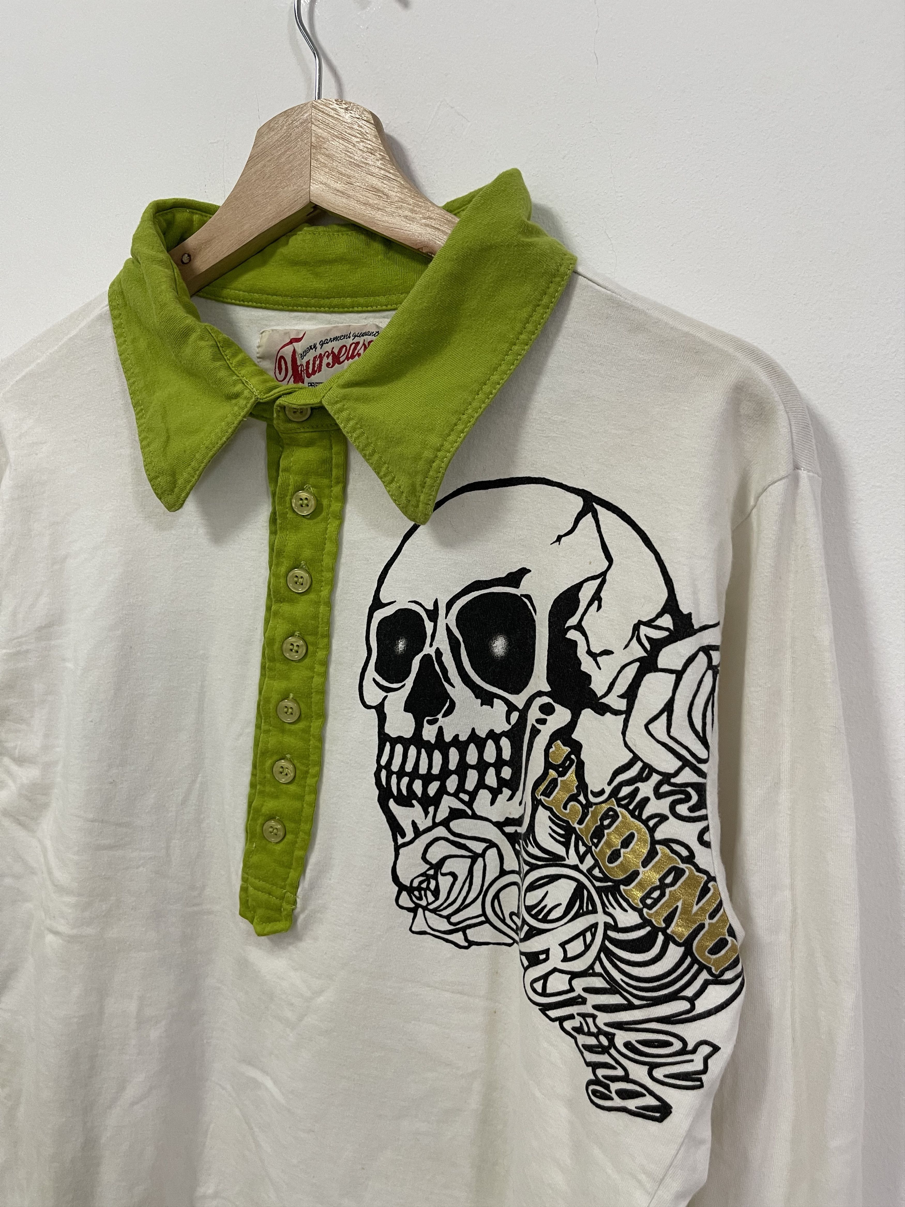 Japanese Brand Vintage Four Season Skulls Big Logo Long Sleeve Size US S / EU 44-46 / 1 - 8 Thumbnail
