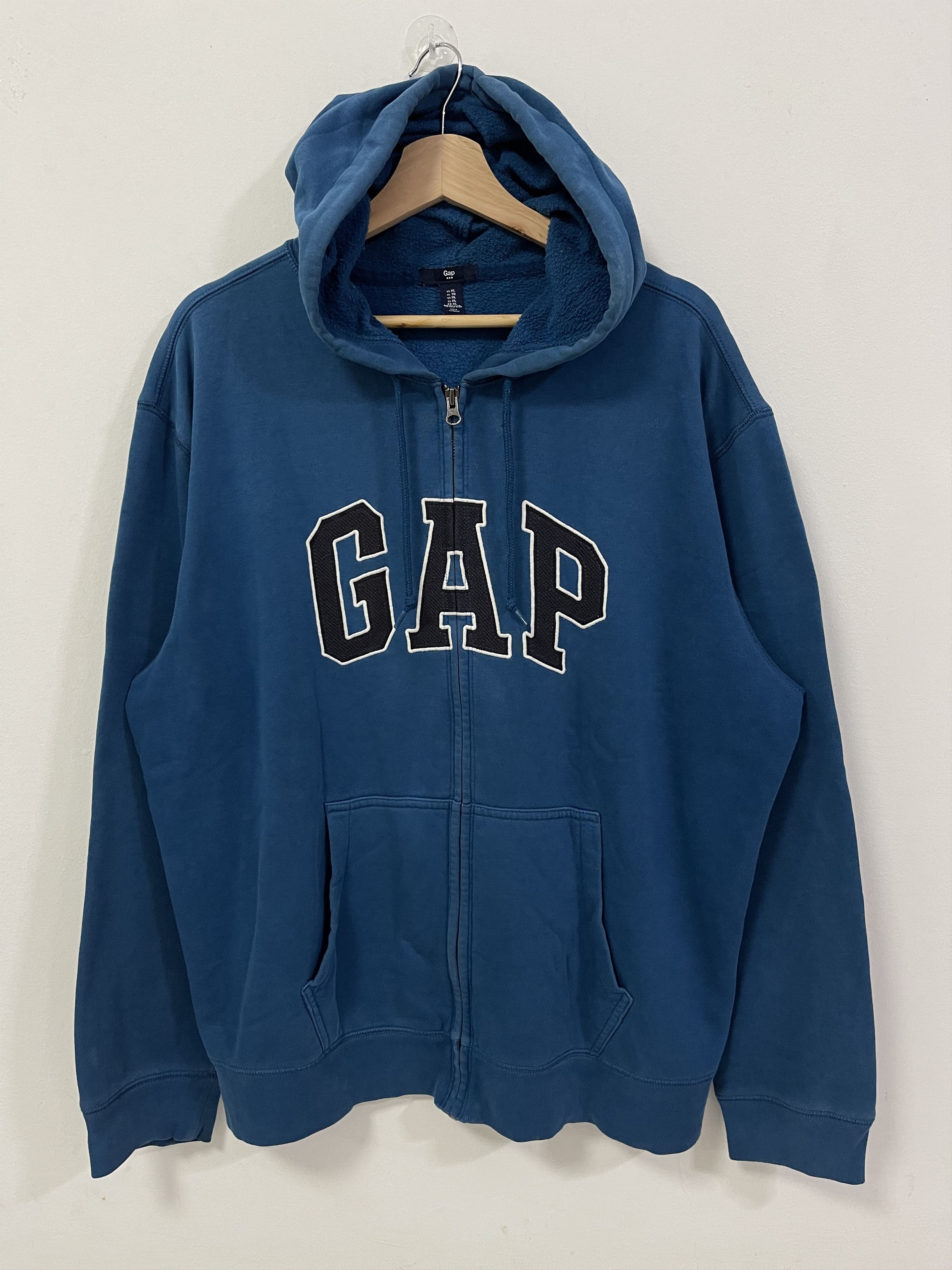 Gap × Vintage Vintage Gap Spell Out Embroidery Hoodie Sweatshirt Size US XL / EU 56 / 4 - 1 Thumbnail