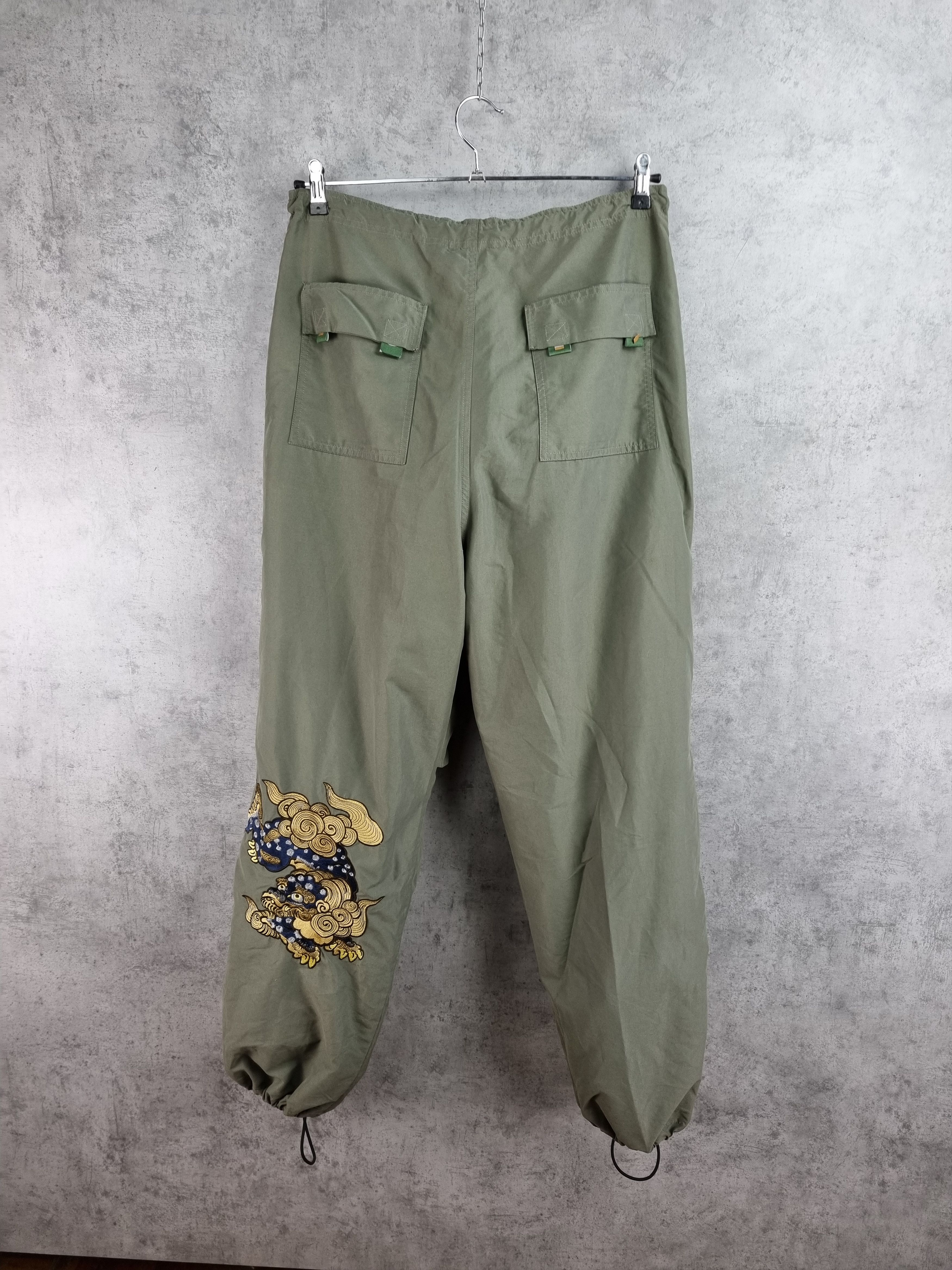 Japanese Brand × Vintage 🐉Djinn Embroidery Dragon Motiff Rare Pants MAHARISHI style Size US 32 / EU 48 - 4 Thumbnail
