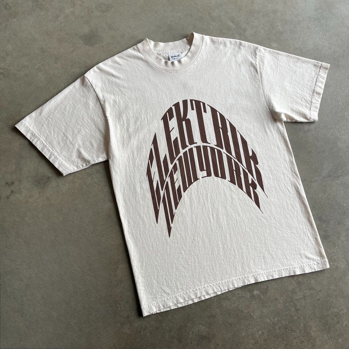 Designer × Vintage Elektrik ‘Arc’ Logo Off White Graphic Vintage Skate Tee Size US S / EU 44-46 / 1 - 1 Thumbnail