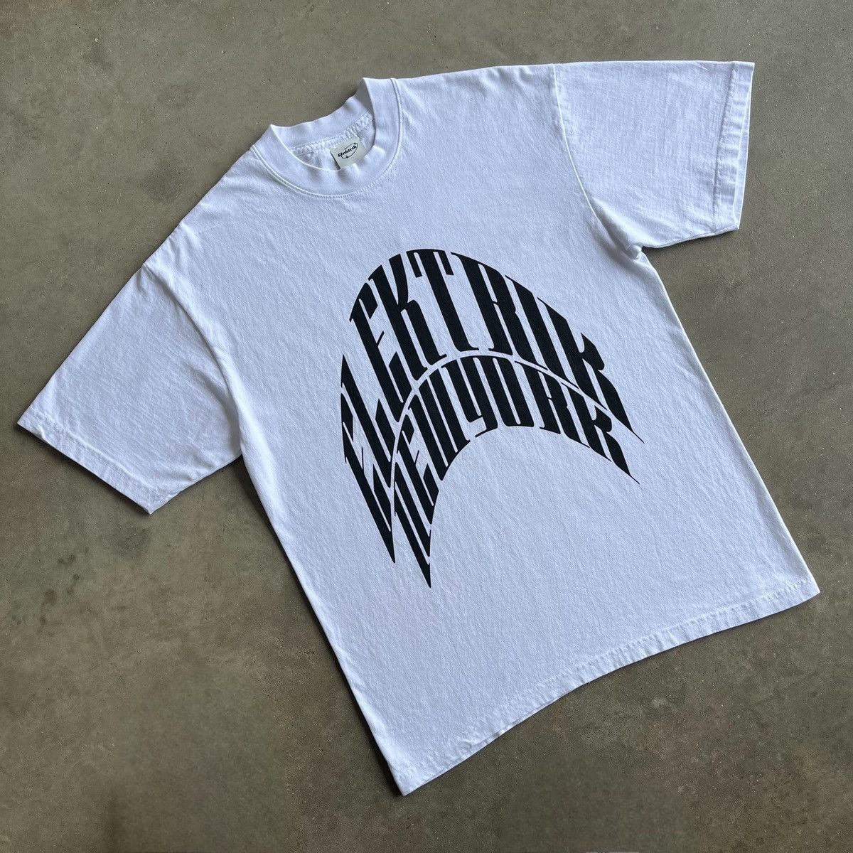 Designer × Vintage Elektrik ‘Arc’ Logo White Graphic Vintage Skate Tee Size US S / EU 44-46 / 1 - 1 Thumbnail