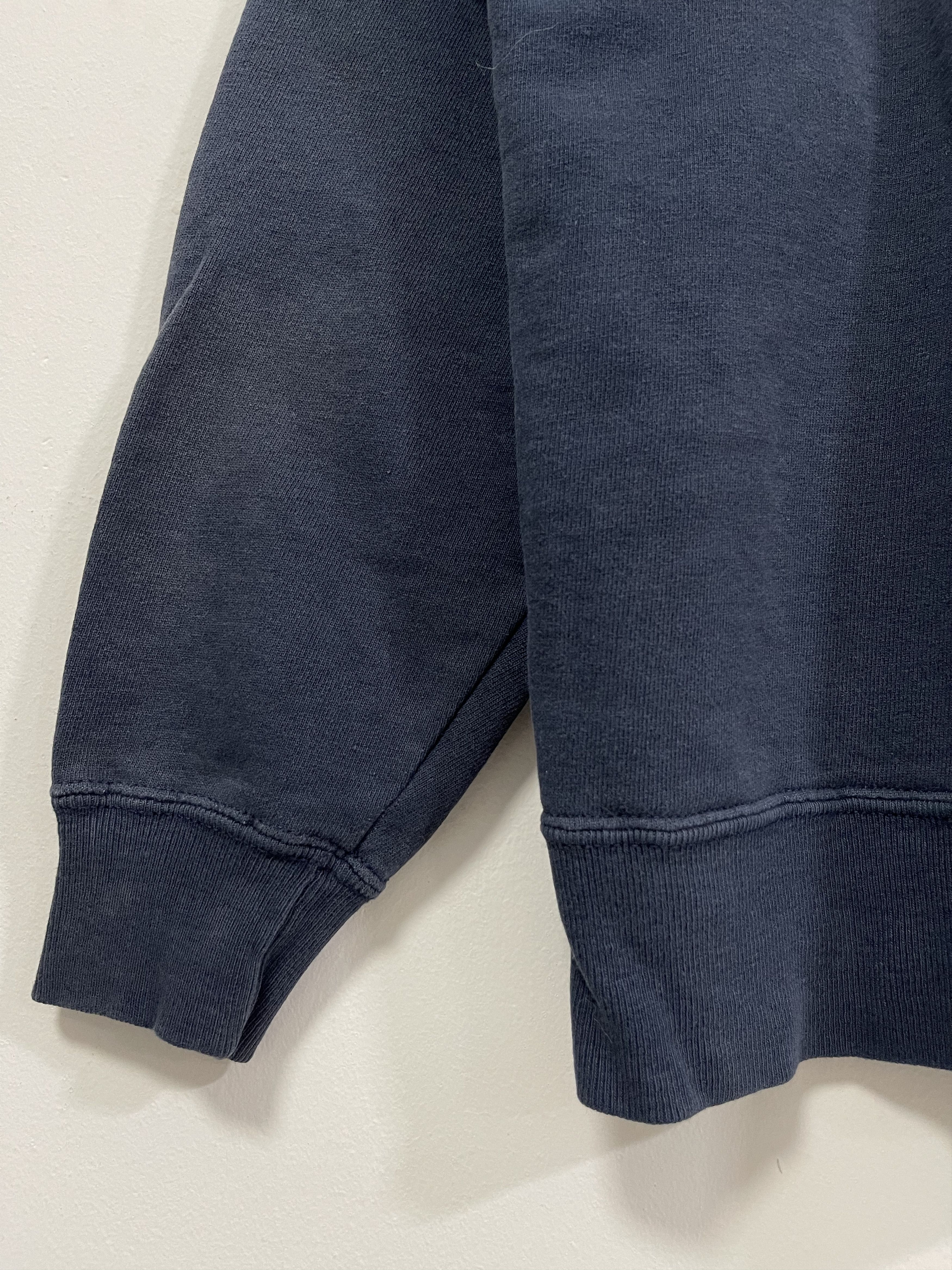 Champion × Vintage Champion Script Mini Logo Half Zip Distressed Sweatshirt Size US S / EU 44-46 / 1 - 3 Thumbnail