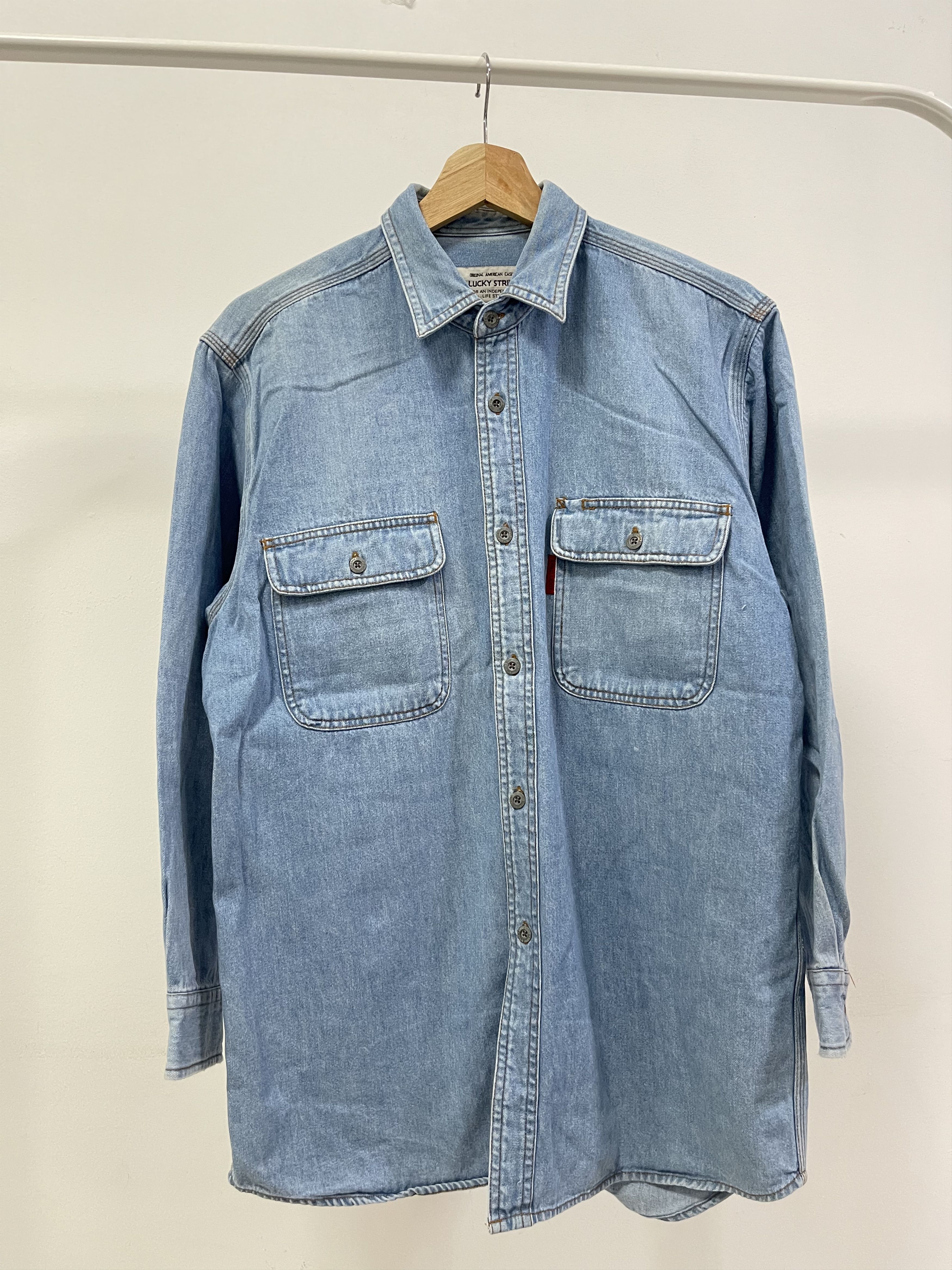 Sports Specialties × Vintage Vintage Lucky Strike Double Pocket Button Up Denim Size US M / EU 48-50 / 2 - 1 Thumbnail