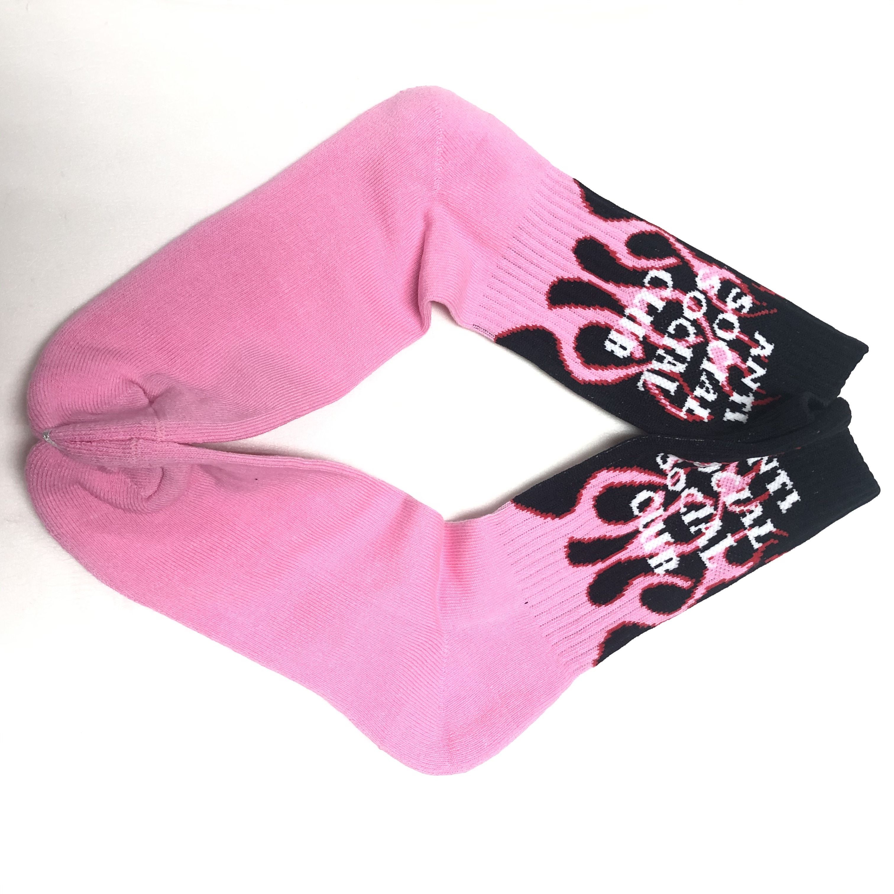 Anti Social Social Club DS White ASSC Pink Flame Socal Black Socks Bape CPFM Kith Size ONE SIZE - 1 Thumbnail