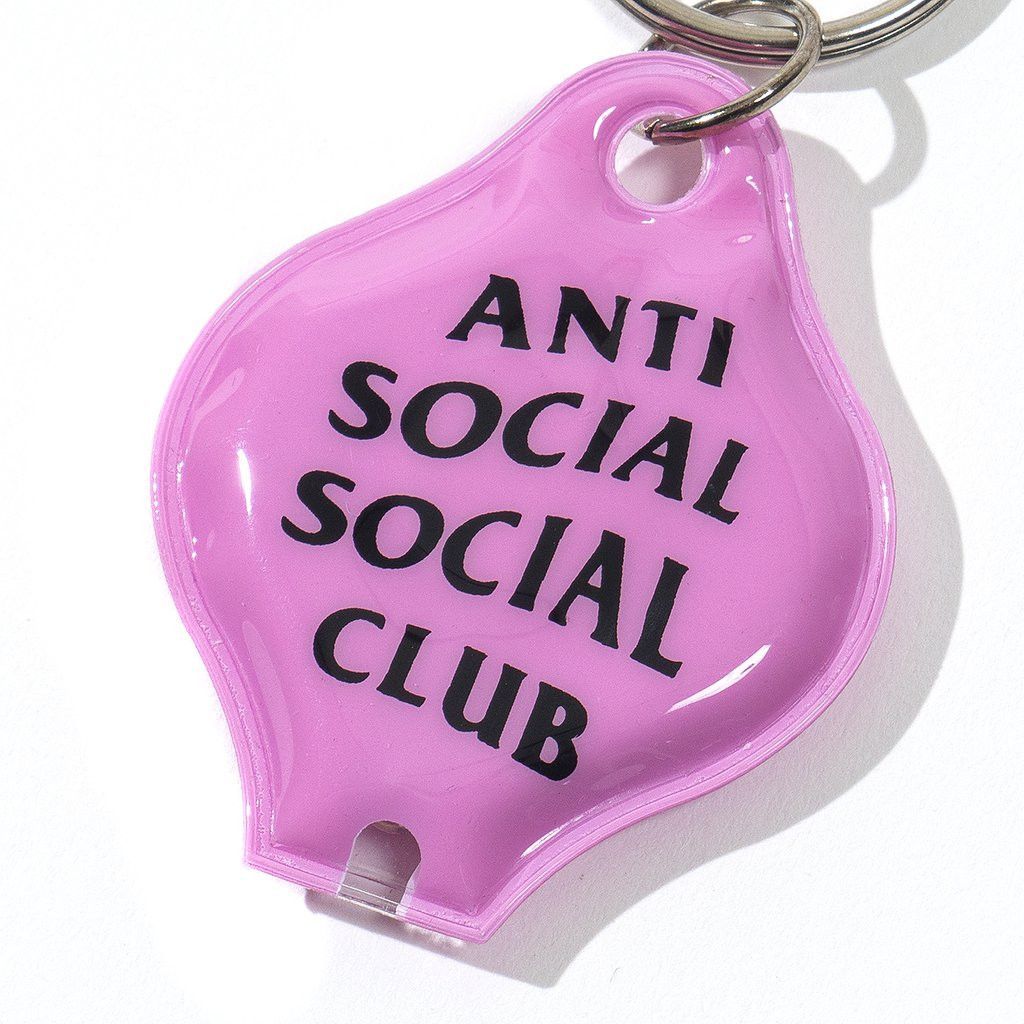 Anti Social Social Club DS SS20 ASSC Black Logo Pink True Colors Keychain LED Light Size ONE SIZE - 3 Thumbnail