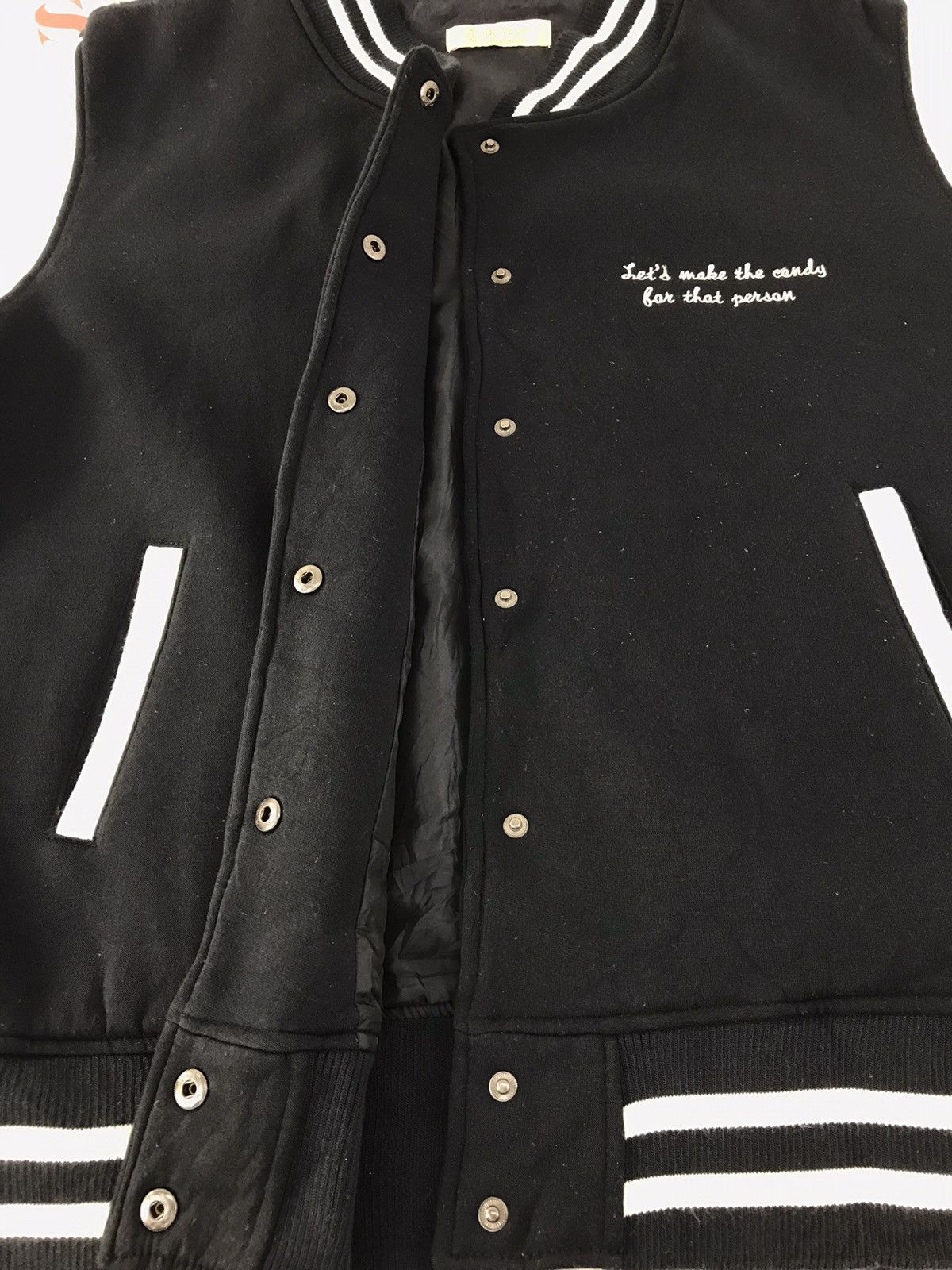 Japanese Brand × Vintage Vintage Varsity Jacket Olive Girl Design Unisex Style Size US L / EU 52-54 / 3 - 5 Thumbnail