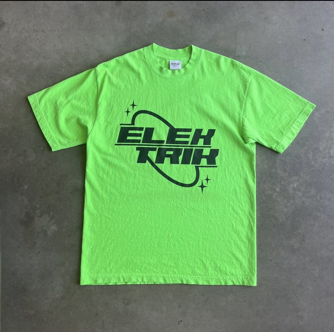 Other × Vintage Elektrik ‘Saturn’ Lime Green Vintage Graphic Designer Tee Size US S / EU 44-46 / 1 - 1 Thumbnail