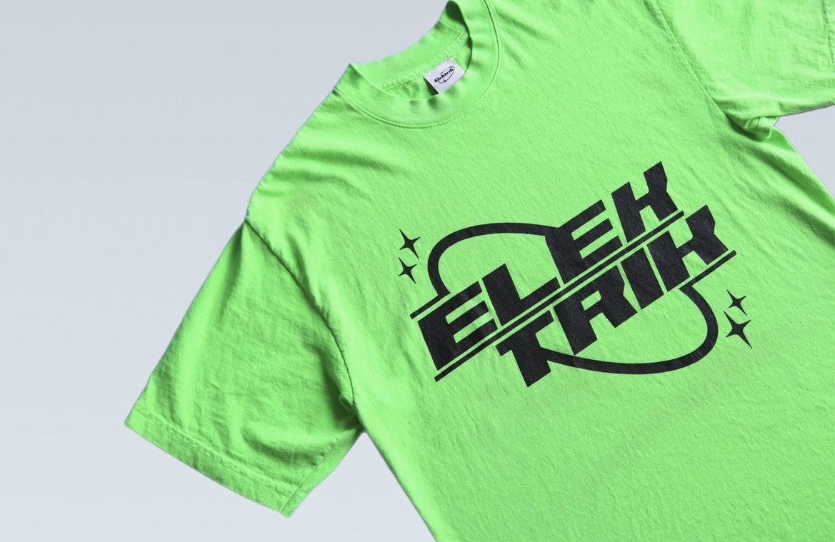 Other × Vintage Elektrik ‘Saturn’ Lime Green Vintage Graphic Designer Tee Size US S / EU 44-46 / 1 - 3 Thumbnail