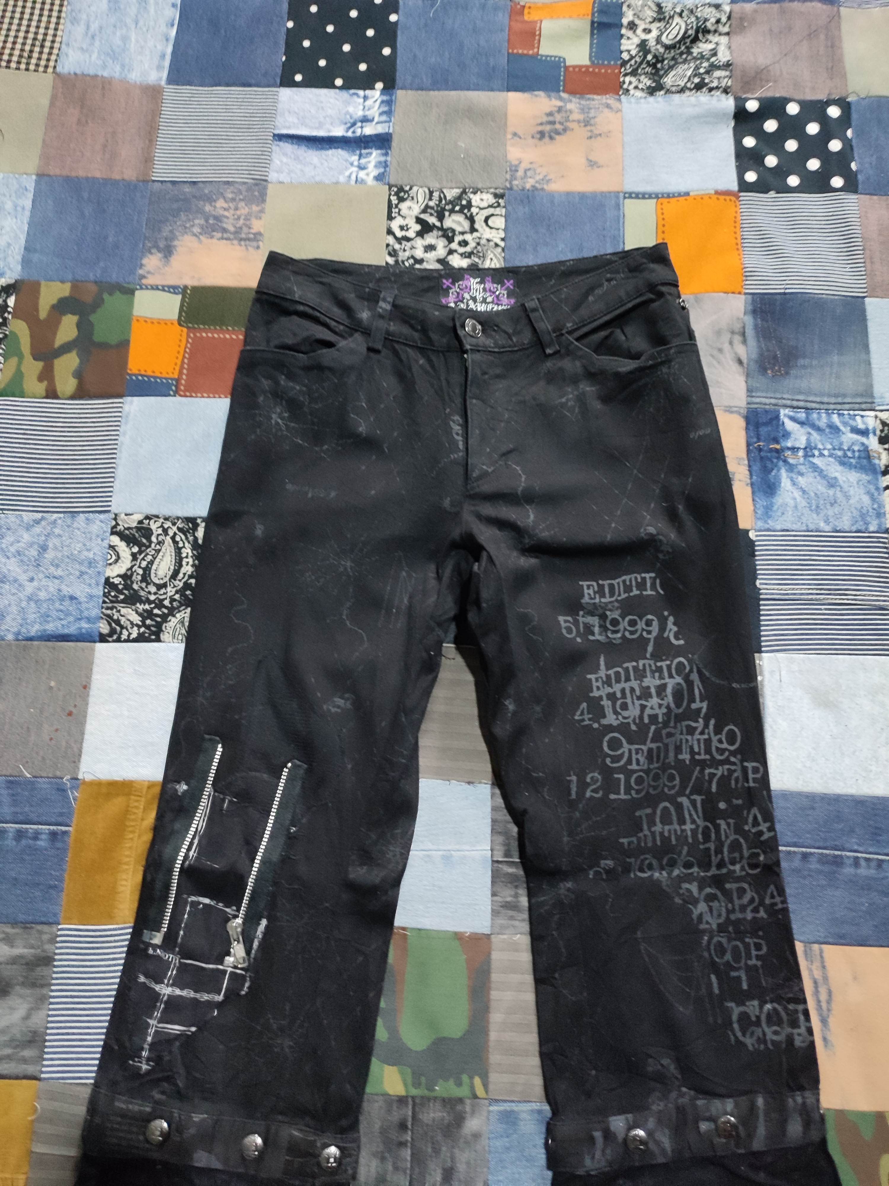 Japanese Brand 🔥H Anarchy Naoto Punk Bondage Detachable feet Pants Size US 29 - 3 Thumbnail