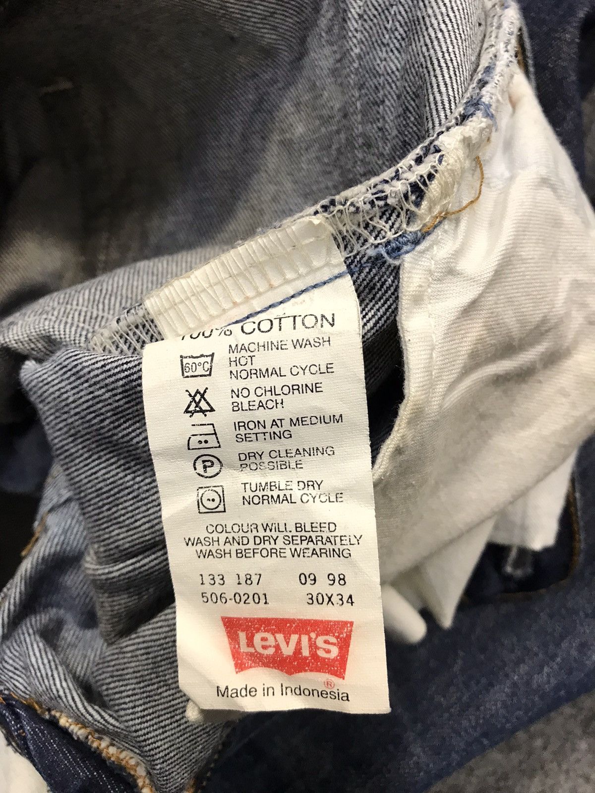 Japanese Brand × Levi's × Vintage Vintage Levi’s 506 Indigo Denim Jeans Size US 30 / EU 46 - 15 Thumbnail