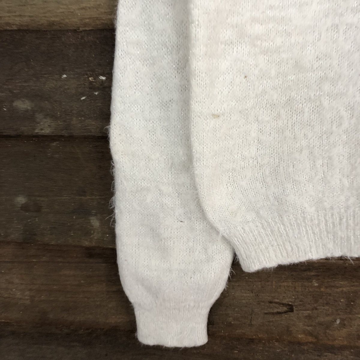 Homespun Knitwear × Japanese Brand DL Romeo White Mohair Soft Fur Shag Shaggy Knitwear #B612 Size M / US 6-8 / IT 42-44 - 6 Thumbnail