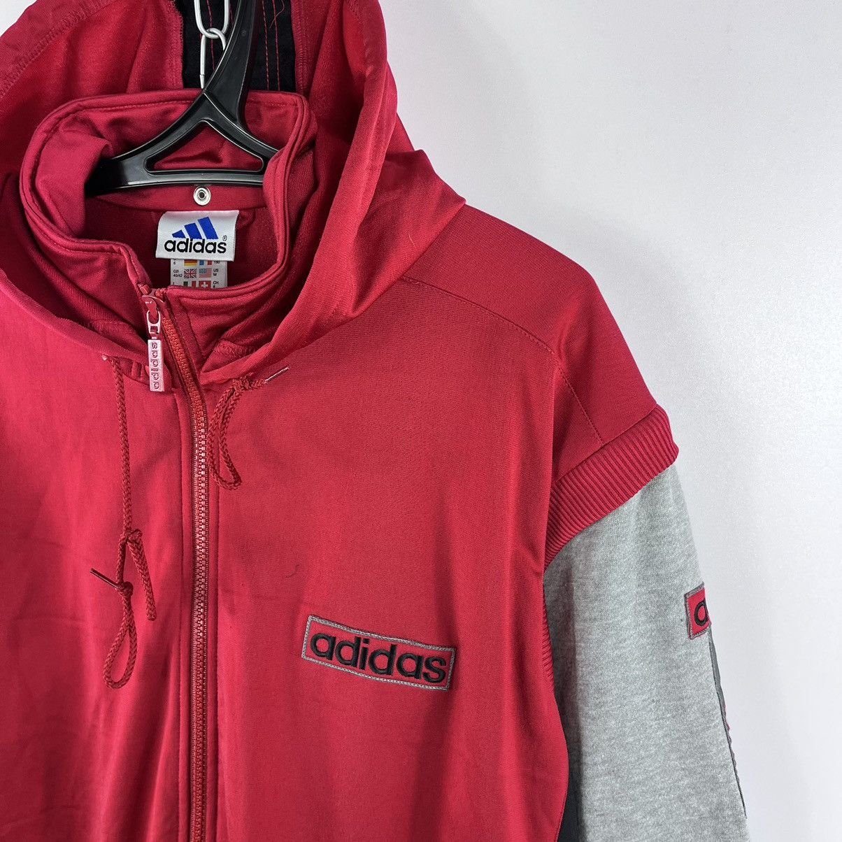 Adidas × Vintage Vtg Adidas Transformed Zip Hooded Sweat Jacket/Vest Size M Size US M / EU 48-50 / 2 - 3 Thumbnail