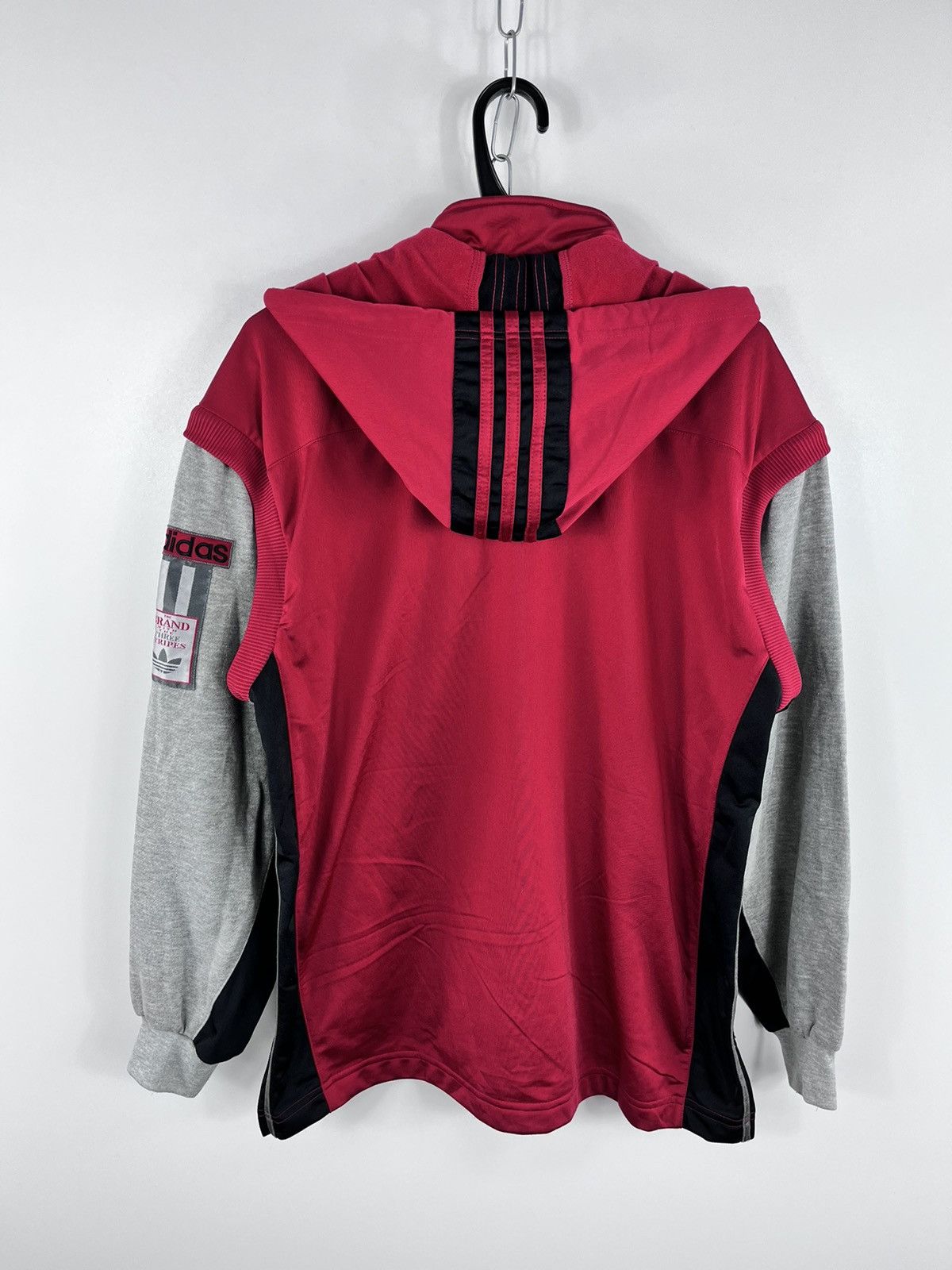 Adidas × Vintage Vtg Adidas Transformed Zip Hooded Sweat Jacket/Vest Size M Size US M / EU 48-50 / 2 - 9 Thumbnail