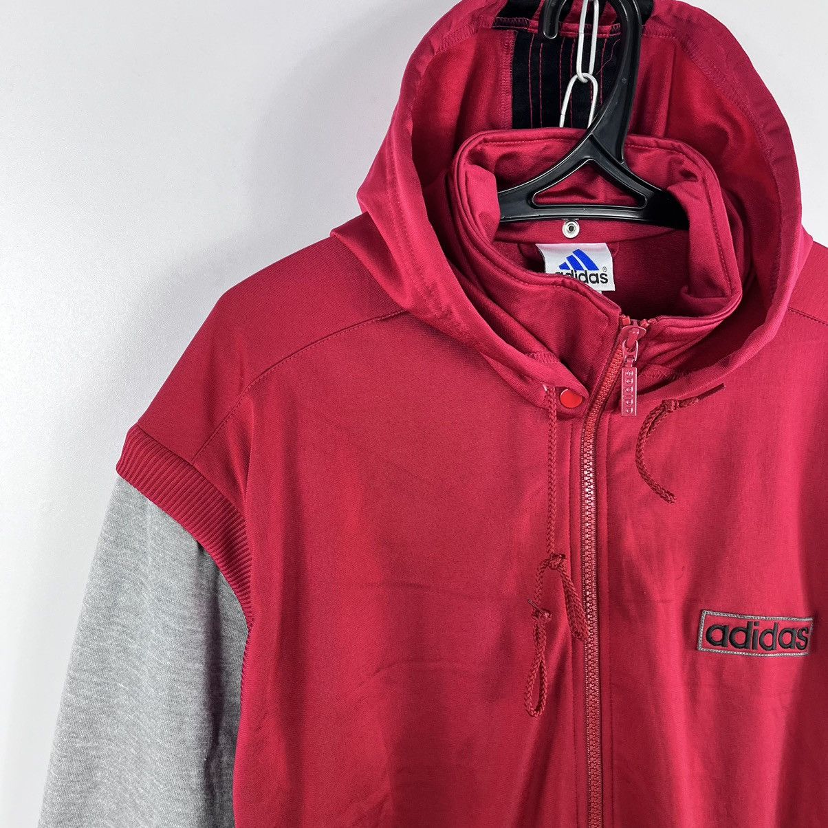 Adidas × Vintage Vtg Adidas Transformed Zip Hooded Sweat Jacket/Vest Size M Size US M / EU 48-50 / 2 - 2 Thumbnail