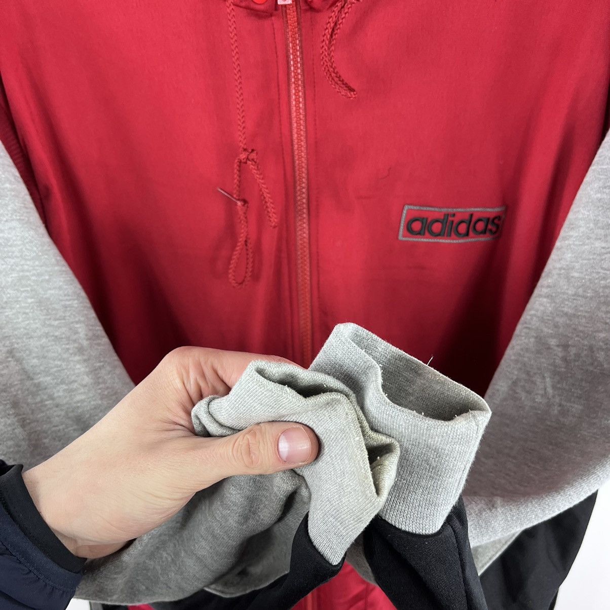 Adidas × Vintage Vtg Adidas Transformed Zip Hooded Sweat Jacket/Vest Size M Size US M / EU 48-50 / 2 - 6 Thumbnail