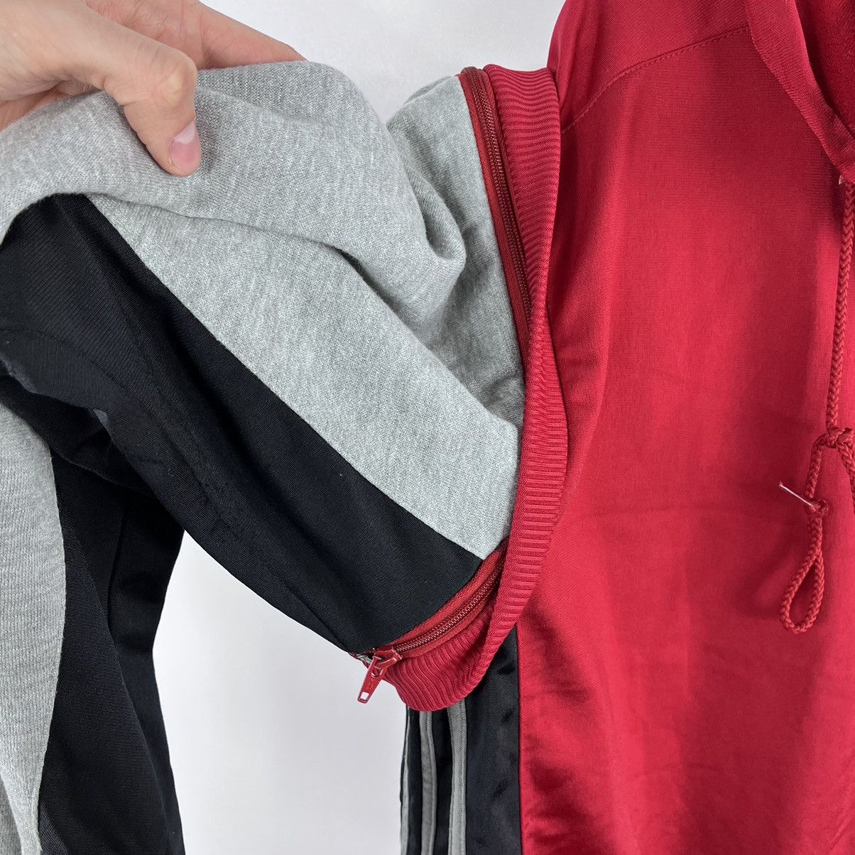 Adidas × Vintage Vtg Adidas Transformed Zip Hooded Sweat Jacket/Vest Size M Size US M / EU 48-50 / 2 - 11 Thumbnail