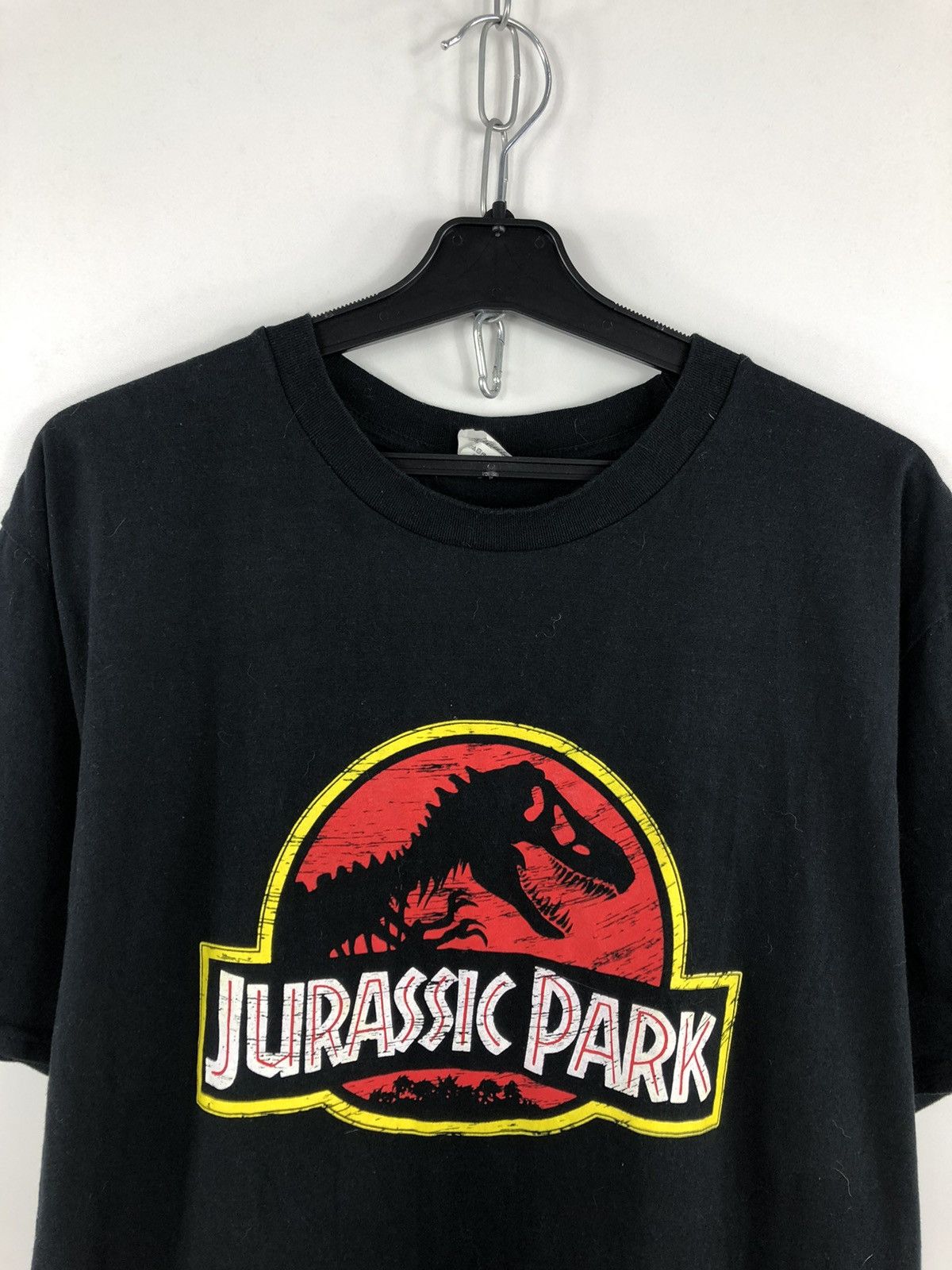 Gildan × Vintage Vintage Jurassic Park T-Shirt Big Logo Black Size L Size US L / EU 52-54 / 3 - 3 Thumbnail