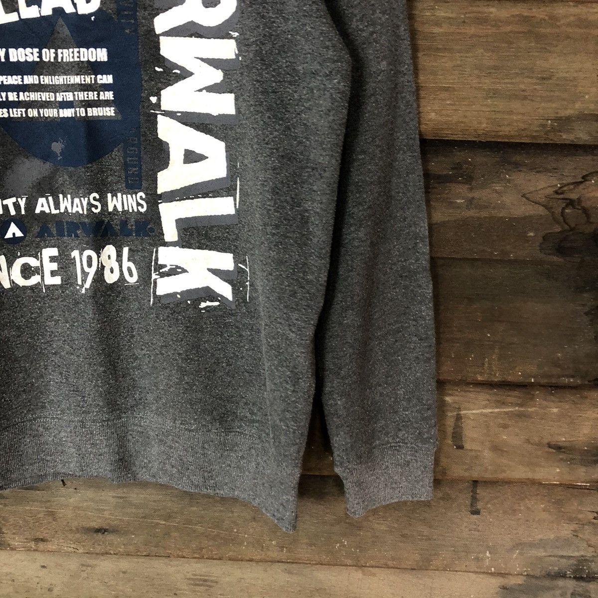 Airwalk Airwalk faded Grey Sweatshirt #358B Size US S / EU 44-46 / 1 - 5 Thumbnail