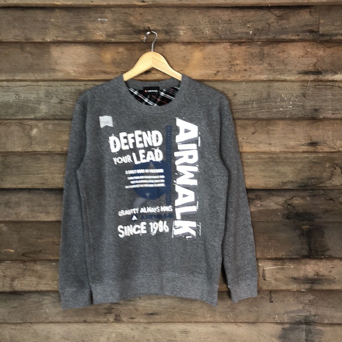 image of Airwalk Faded Grey Sweatshirt 358B, Men's (Size Small)