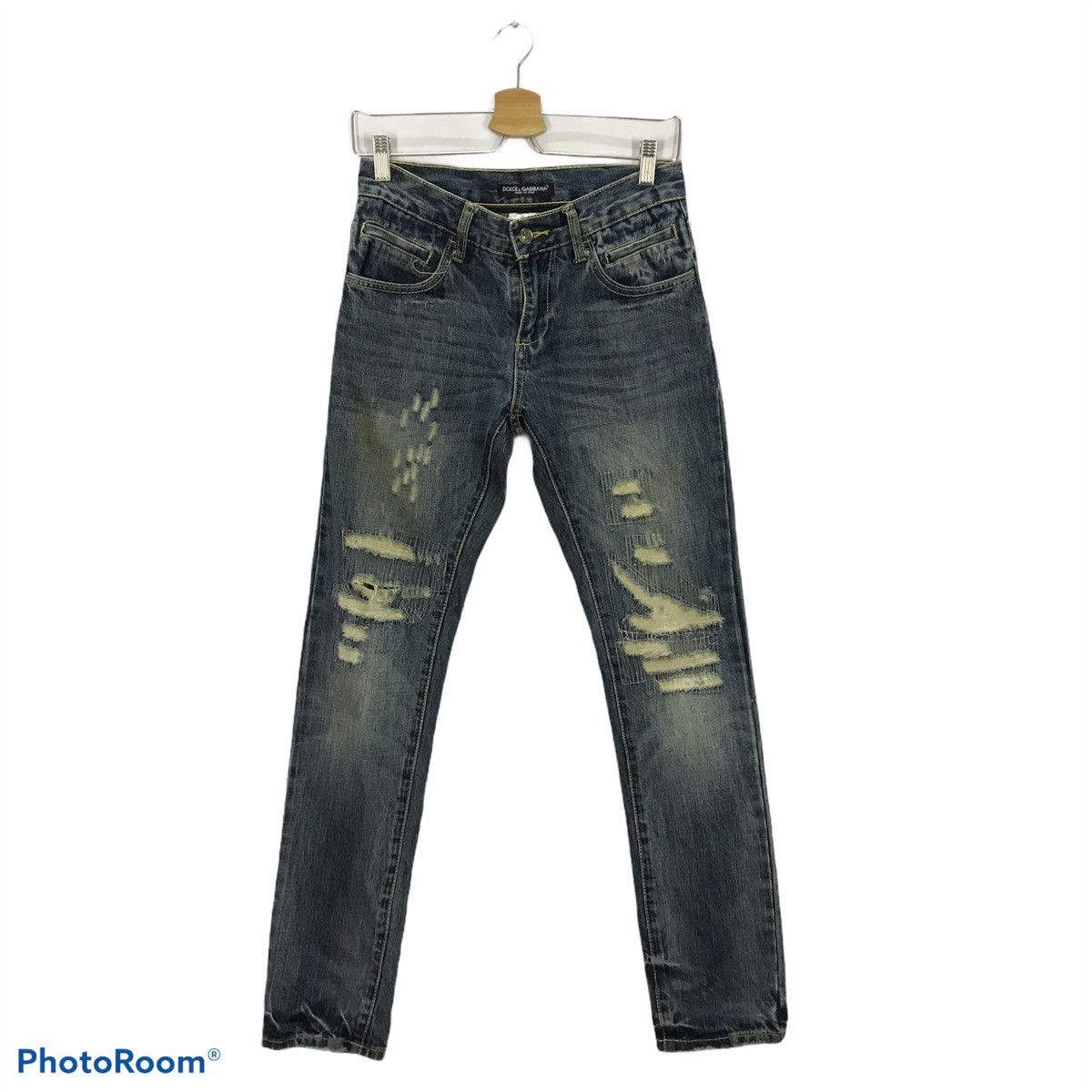 Dolce & Gabbana DOLCE & GABBANA Distresses design denim pant Size US 28 / EU 44 - 1 Thumbnail