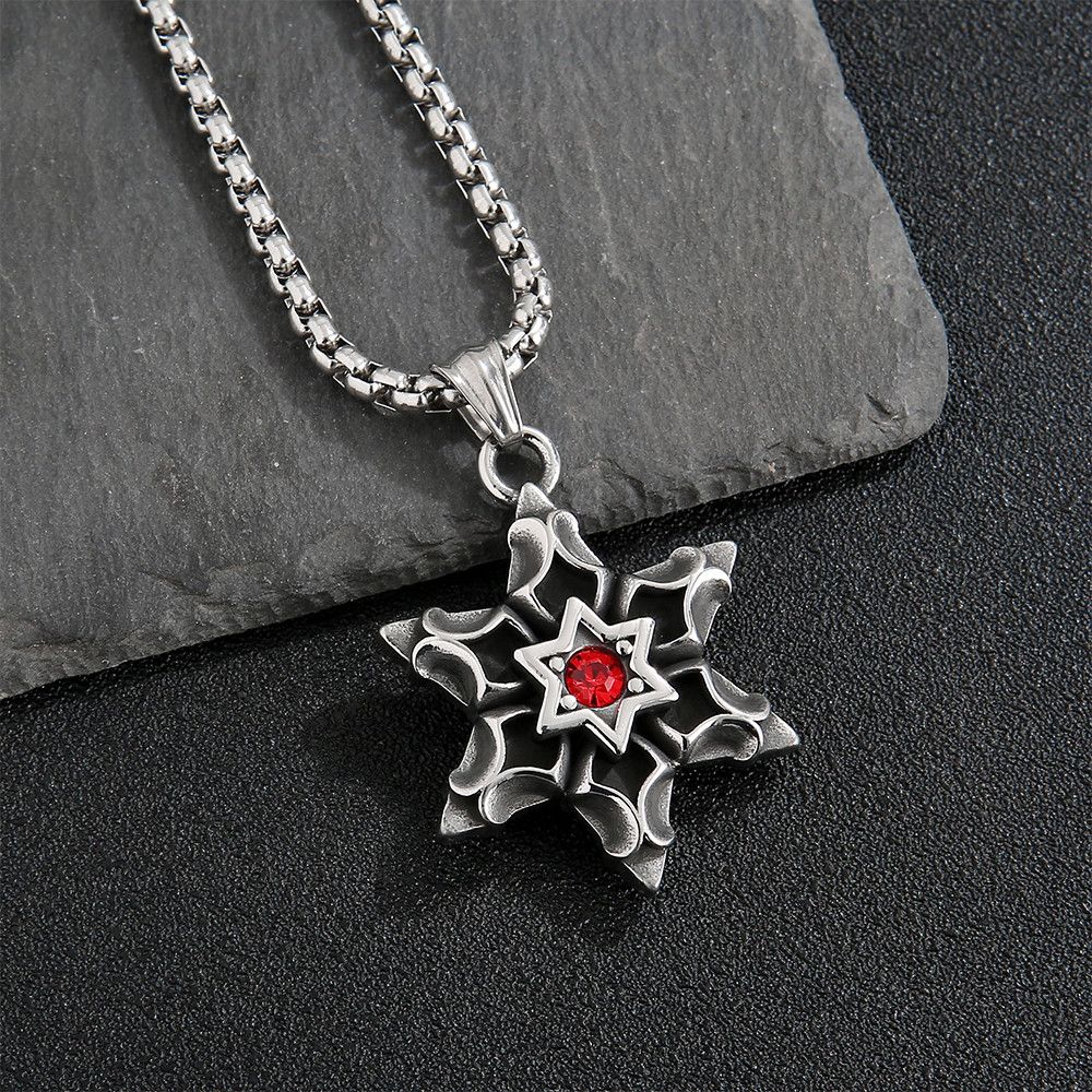 Jewelry Red Stone Chain Necklace Size ONE SIZE - 1 Thumbnail