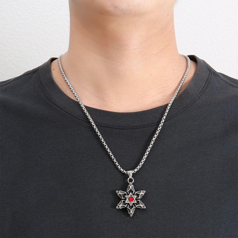 Jewelry Red Stone Chain Necklace Size ONE SIZE - 2 Thumbnail