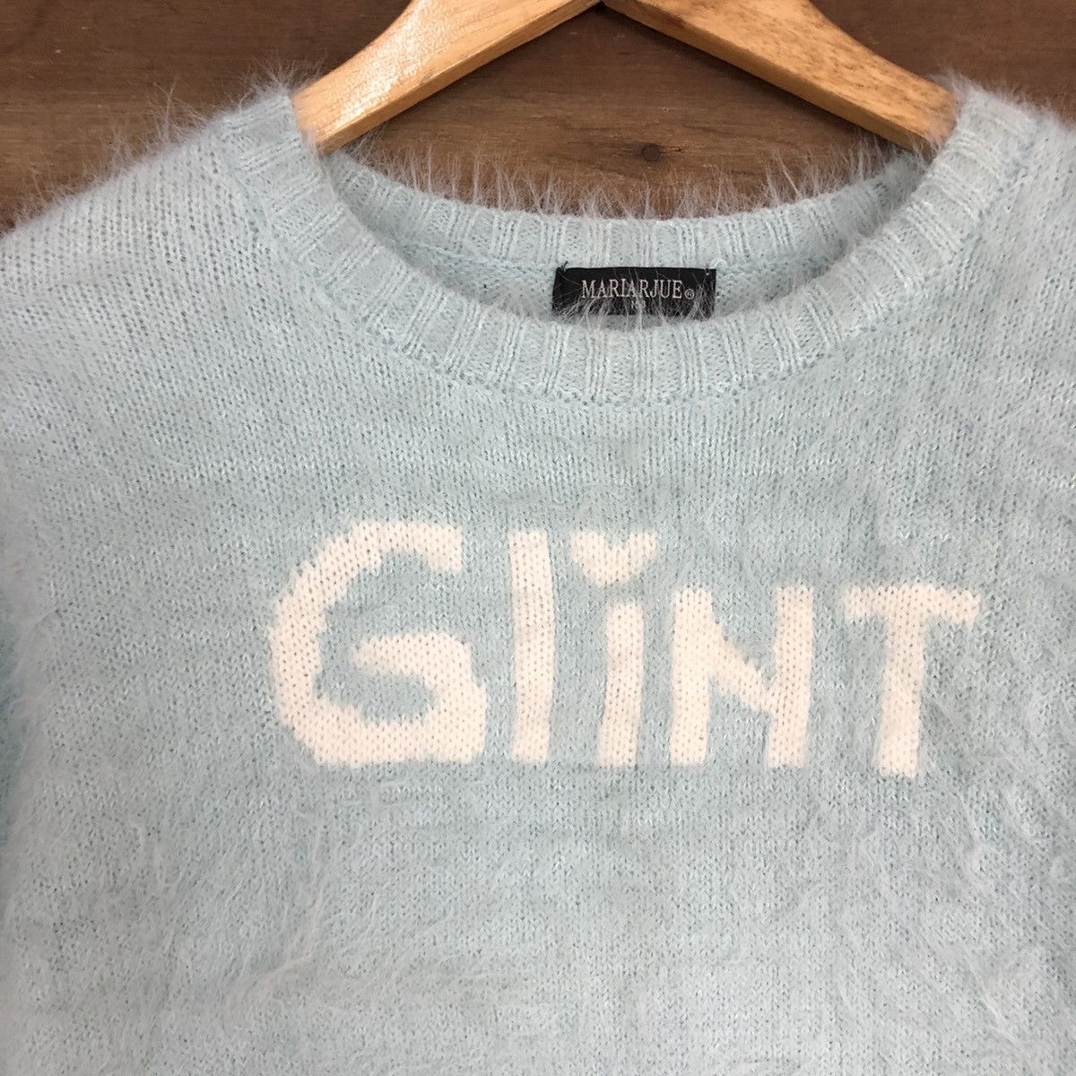 Homespun Knitwear × Japanese Brand DL MariarJue Soft Blue Mohair fur shaggy Knitwear #B625 Size XS / US 0-2 / IT 36-38 - 10 Thumbnail