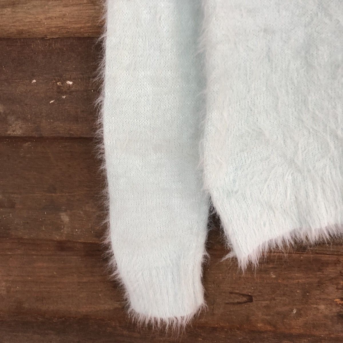 Homespun Knitwear × Japanese Brand DL MariarJue Soft Blue Mohair fur shaggy Knitwear #B625 Size XS / US 0-2 / IT 36-38 - 6 Thumbnail