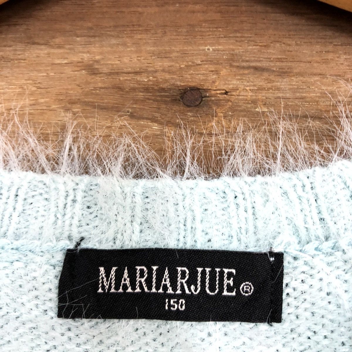 Homespun Knitwear × Japanese Brand DL MariarJue Soft Blue Mohair fur shaggy Knitwear #B625 Size XS / US 0-2 / IT 36-38 - 11 Thumbnail