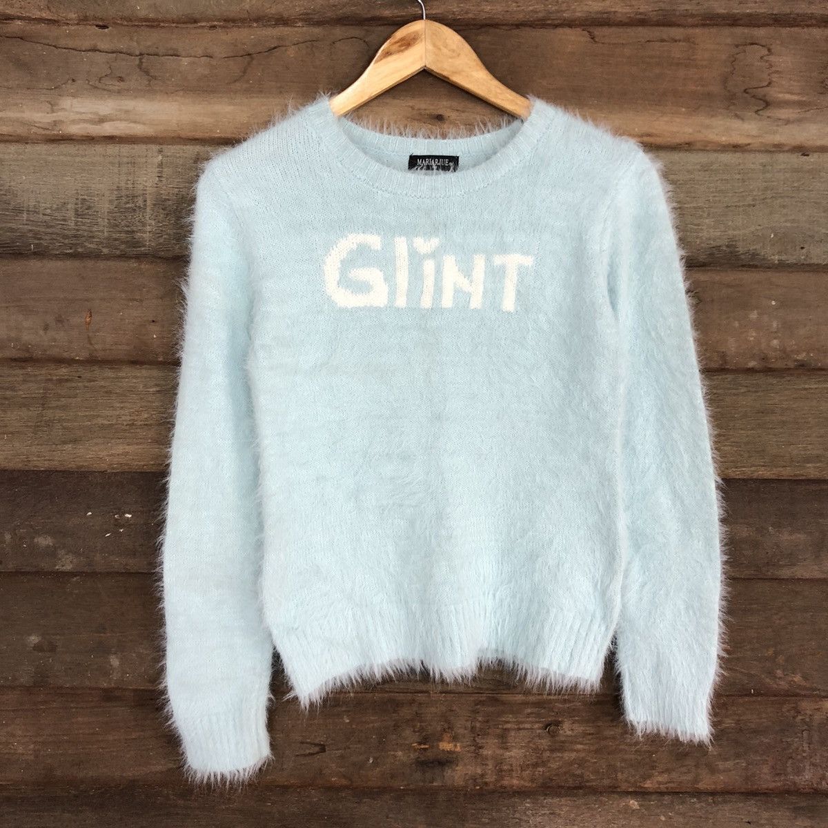 Homespun Knitwear × Japanese Brand DL MariarJue Soft Blue Mohair fur shaggy Knitwear #B625 Size XS / US 0-2 / IT 36-38 - 8 Thumbnail