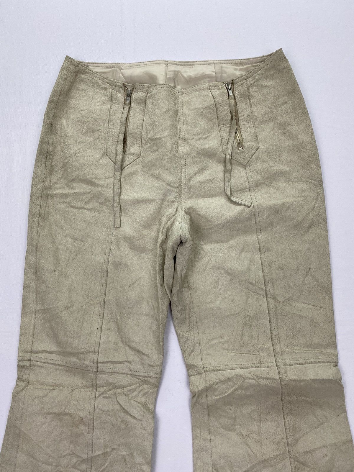 Japanese Brand Studio Paris Dirty Bondage Leather Pant Size US 27 - 3 Thumbnail