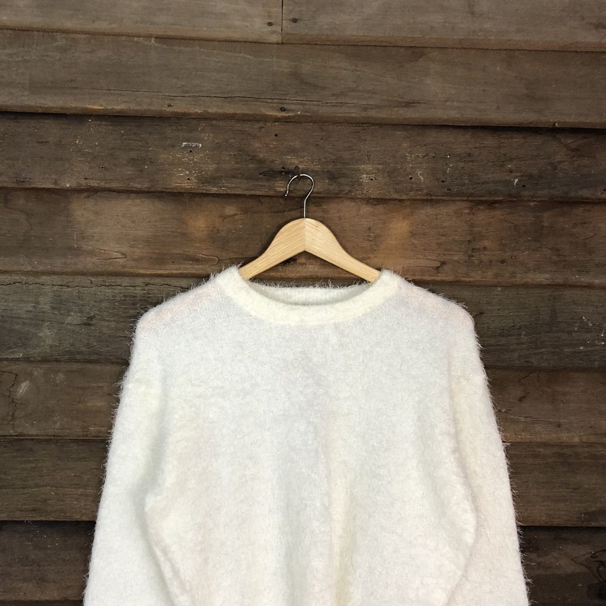 Grailed DL Pape Apiz White Mohair Shag Shaggy Knitwear #B621 Size M / US 6-8 / IT 42-44 - 2 Thumbnail