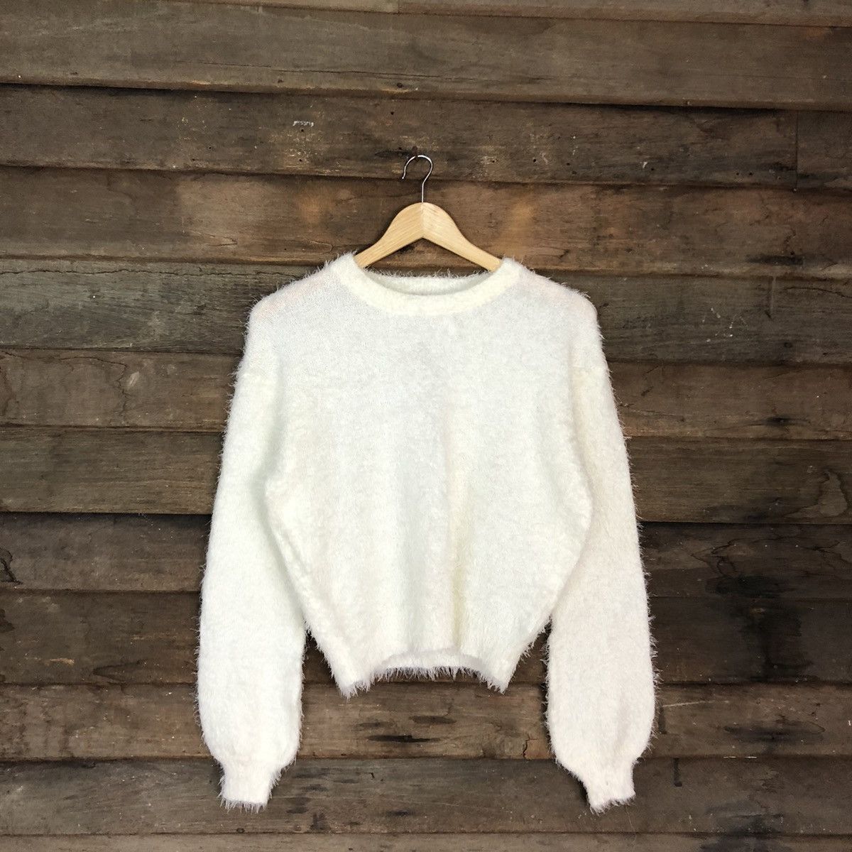 Grailed DL Pape Apiz White Mohair Shag Shaggy Knitwear #B621 Size M / US 6-8 / IT 42-44 - 1 Thumbnail
