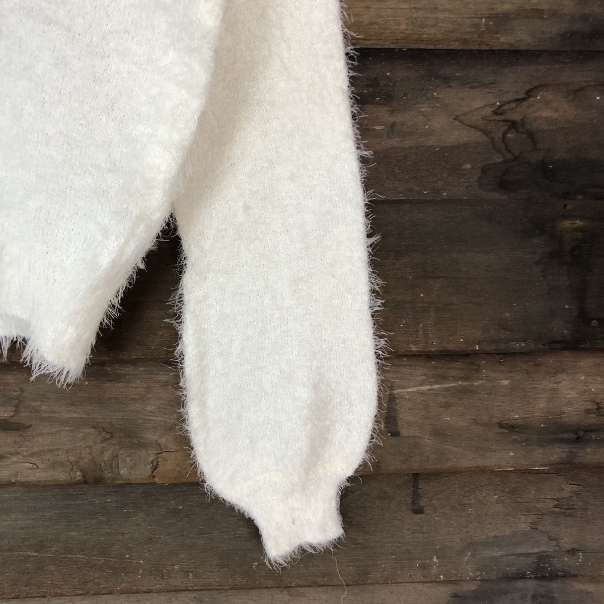 Grailed DL Pape Apiz White Mohair Shag Shaggy Knitwear #B621 Size M / US 6-8 / IT 42-44 - 4 Thumbnail