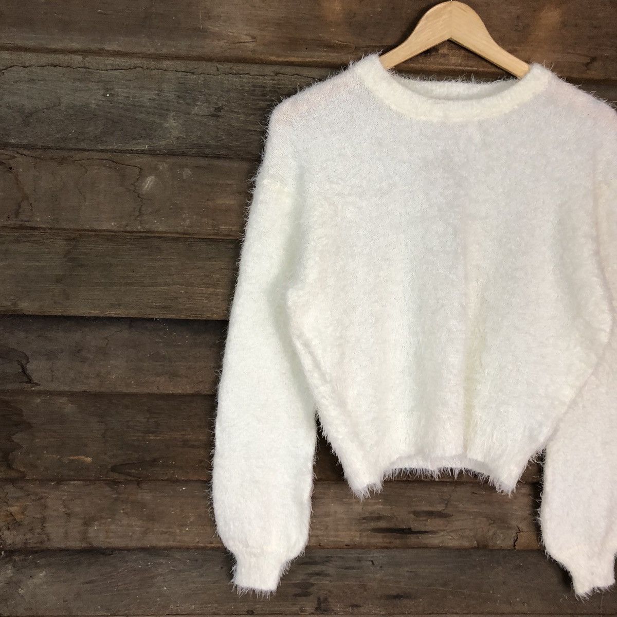 Grailed DL Pape Apiz White Mohair Shag Shaggy Knitwear #B621 Size M / US 6-8 / IT 42-44 - 7 Thumbnail