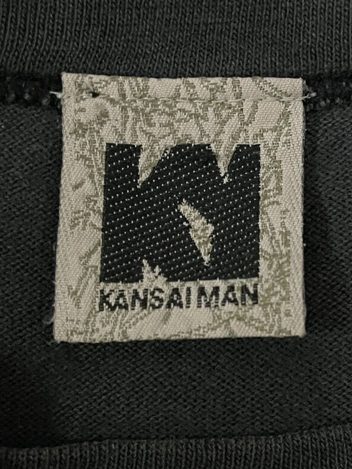 Kansai Yamamoto Vintage Kansai Yamamoto Man Overprint Single Stitch Tshirt Size US L / EU 52-54 / 3 - 6 Thumbnail