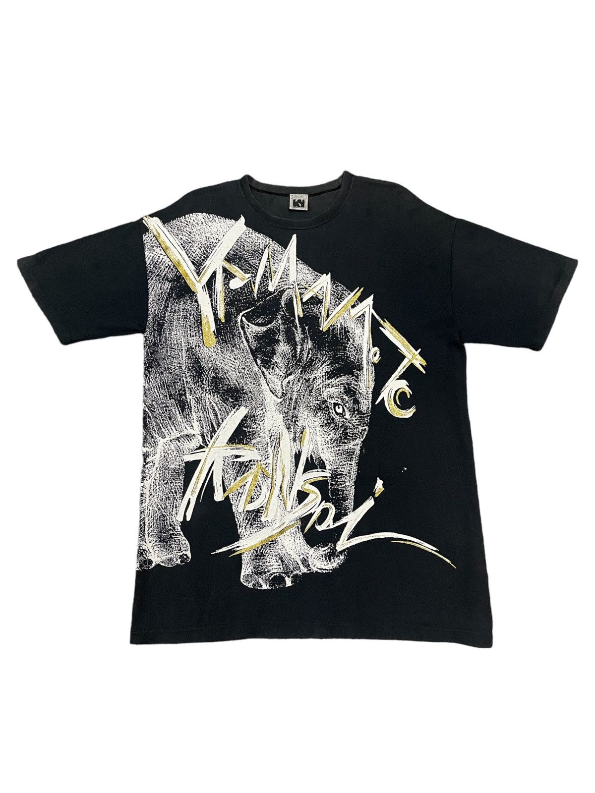 Kansai Yamamoto Vintage Kansai Yamamoto Man Overprint Single Stitch Tshirt Size US L / EU 52-54 / 3 - 1 Thumbnail