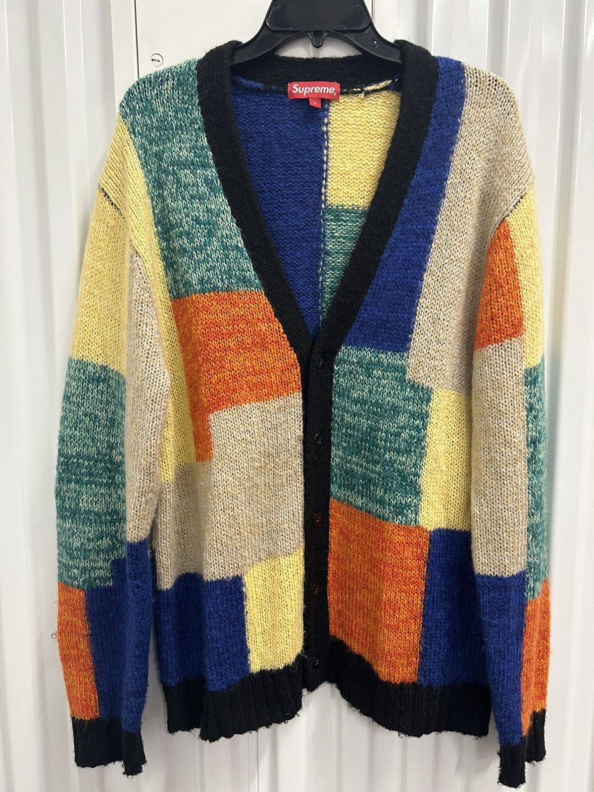 Supreme Supreme Patchwork Mohair Cardigan | Grailed