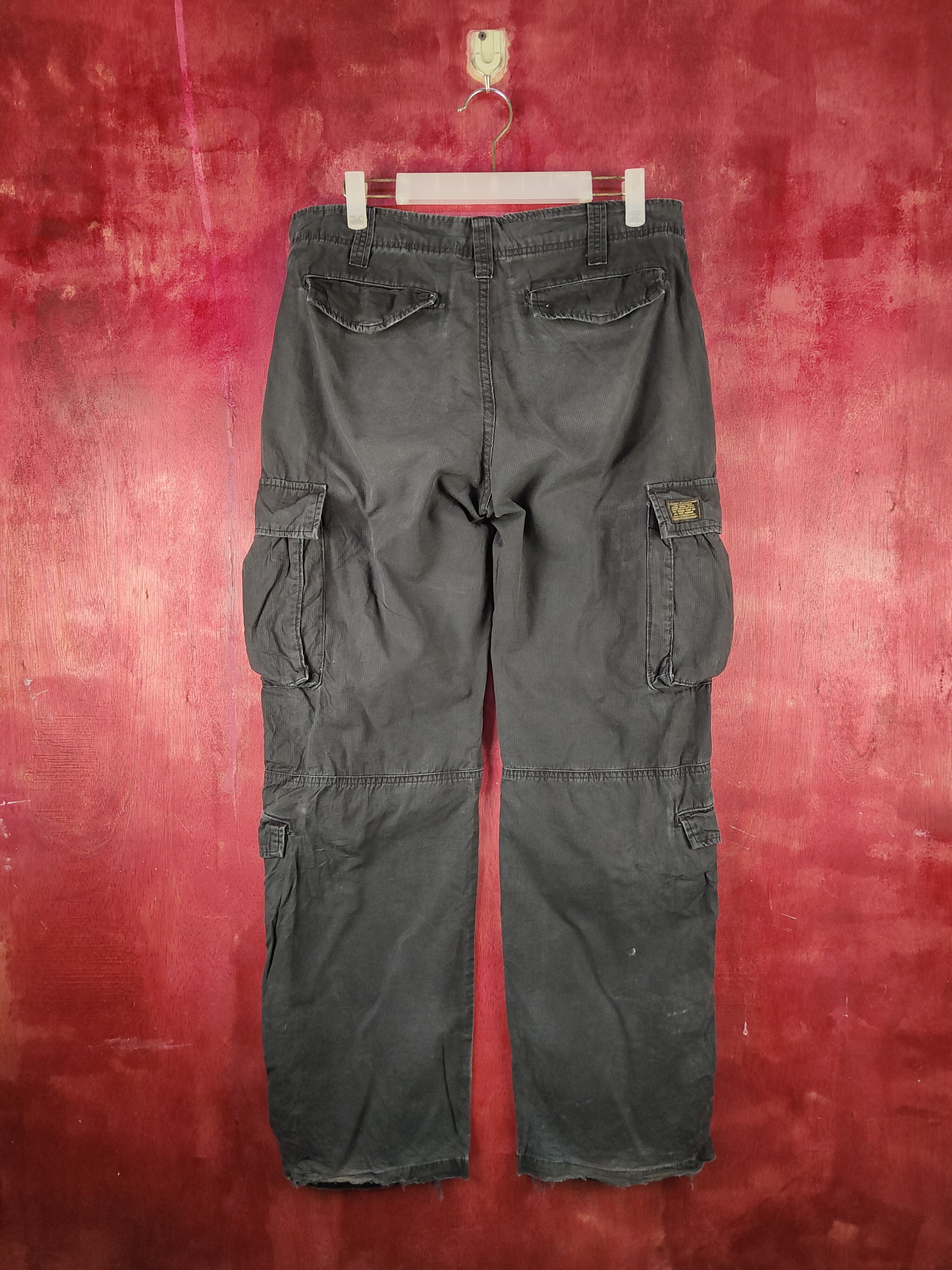 Japanese Brand DL Surplus Black Multipocket Tactical Cargo Pants #S742 Size US 32 / EU 48 - 10 Thumbnail