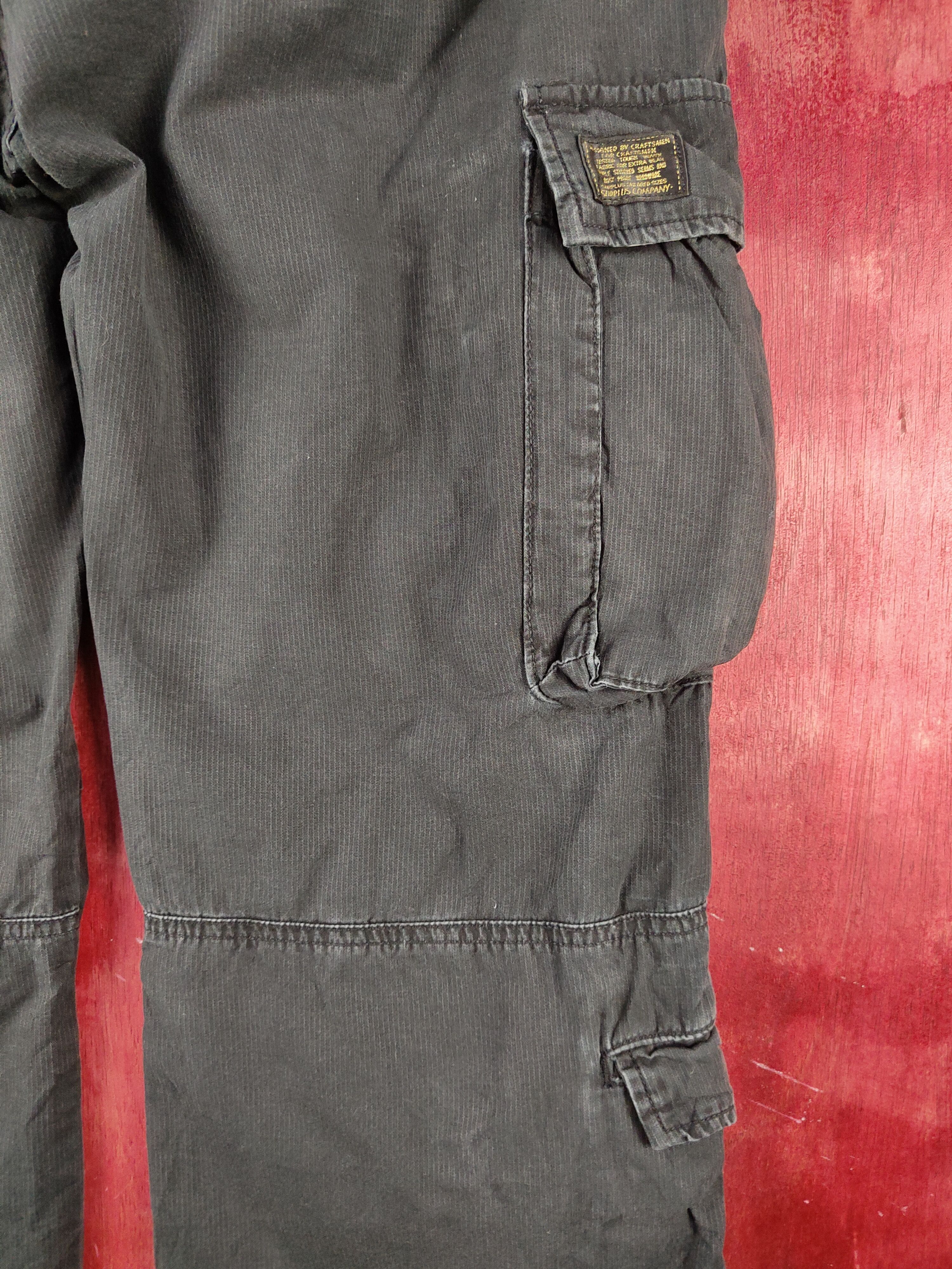 Japanese Brand DL Surplus Black Multipocket Tactical Cargo Pants #S742 Size US 32 / EU 48 - 18 Thumbnail