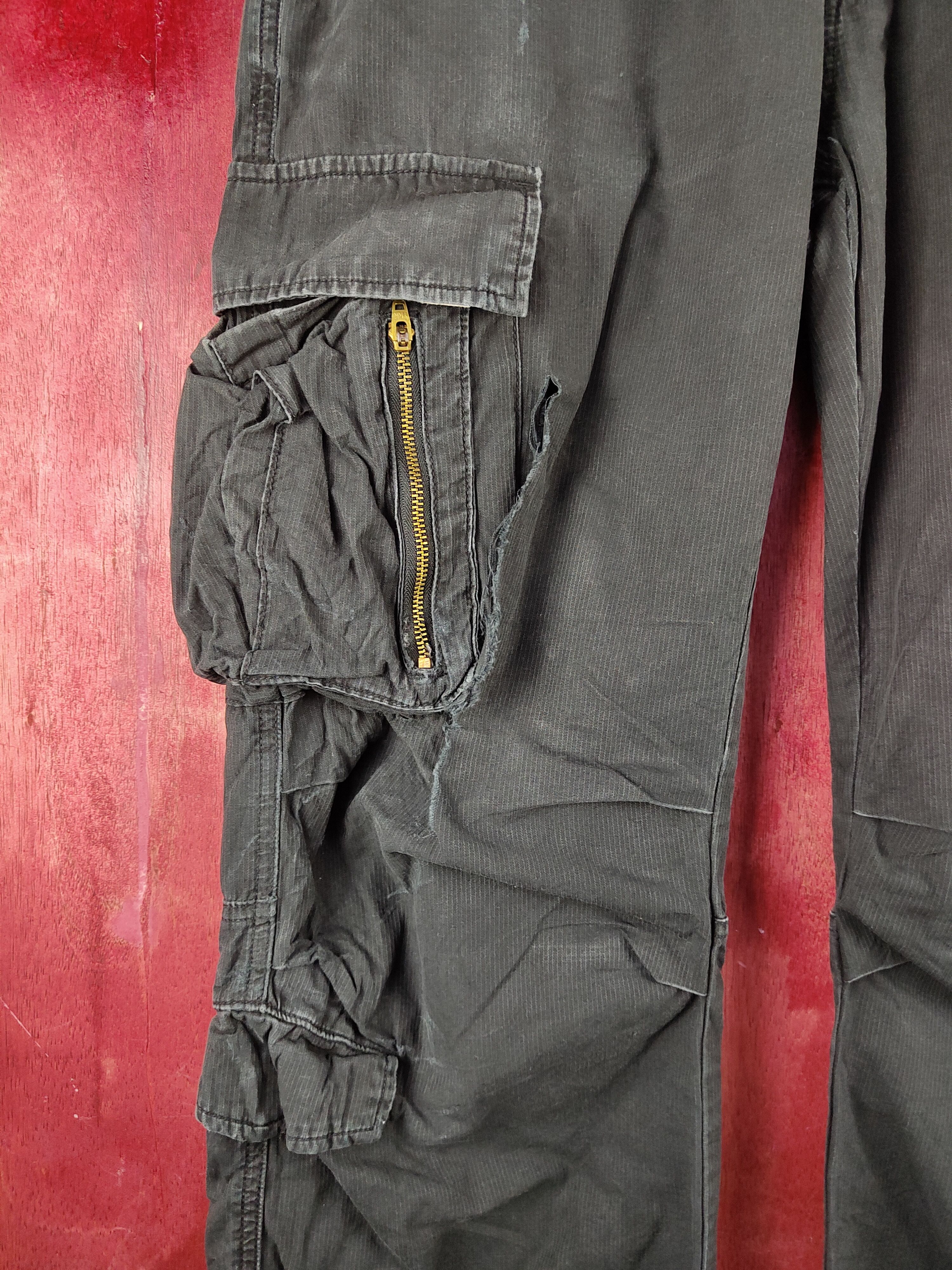 Japanese Brand DL Surplus Black Multipocket Tactical Cargo Pants #S742 Size US 32 / EU 48 - 5 Thumbnail