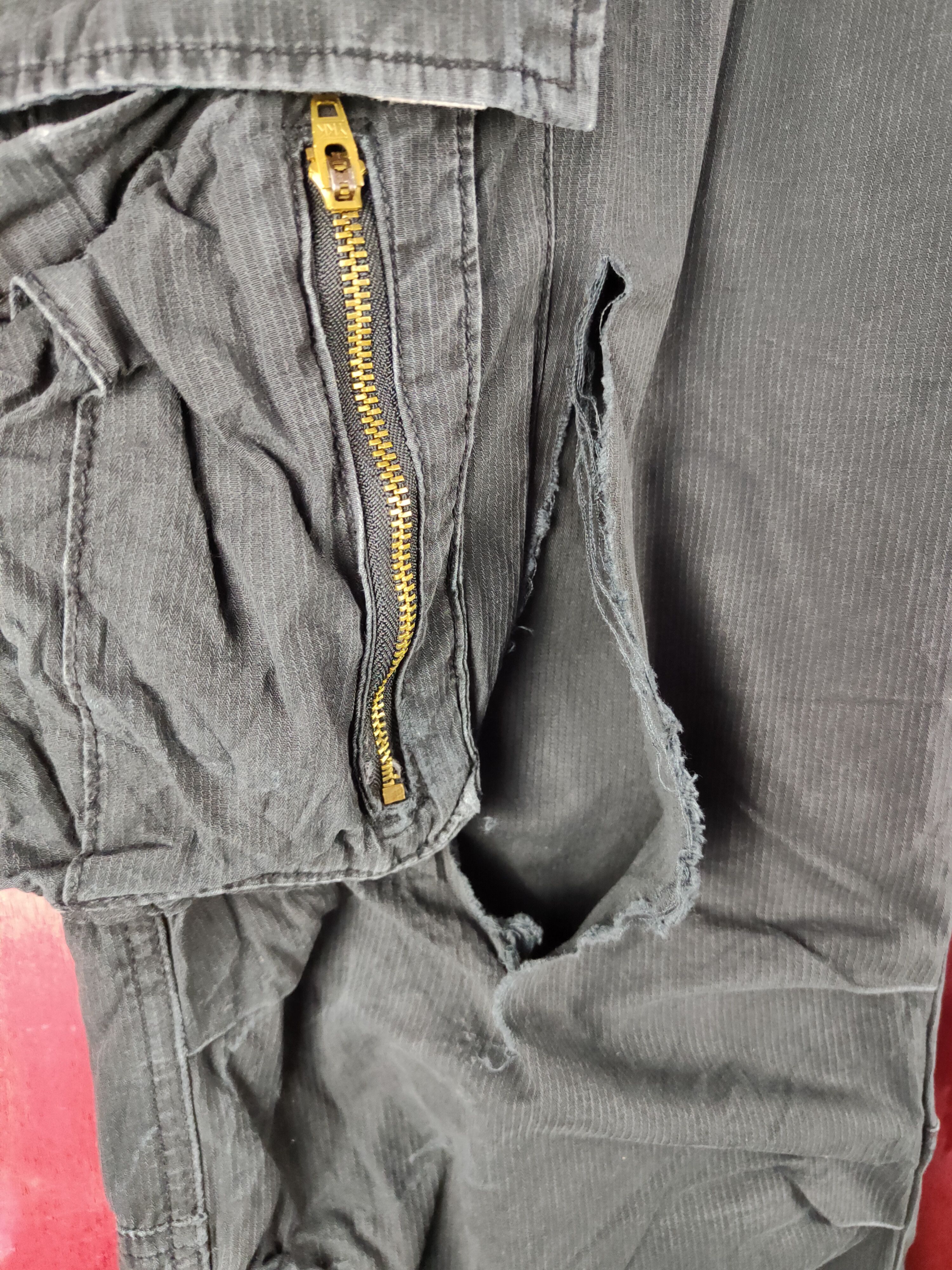 Japanese Brand DL Surplus Black Multipocket Tactical Cargo Pants #S742 Size US 32 / EU 48 - 4 Thumbnail