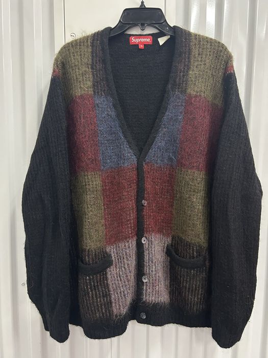 Supreme Supreme Brushed Grid Cardigan | Grailed