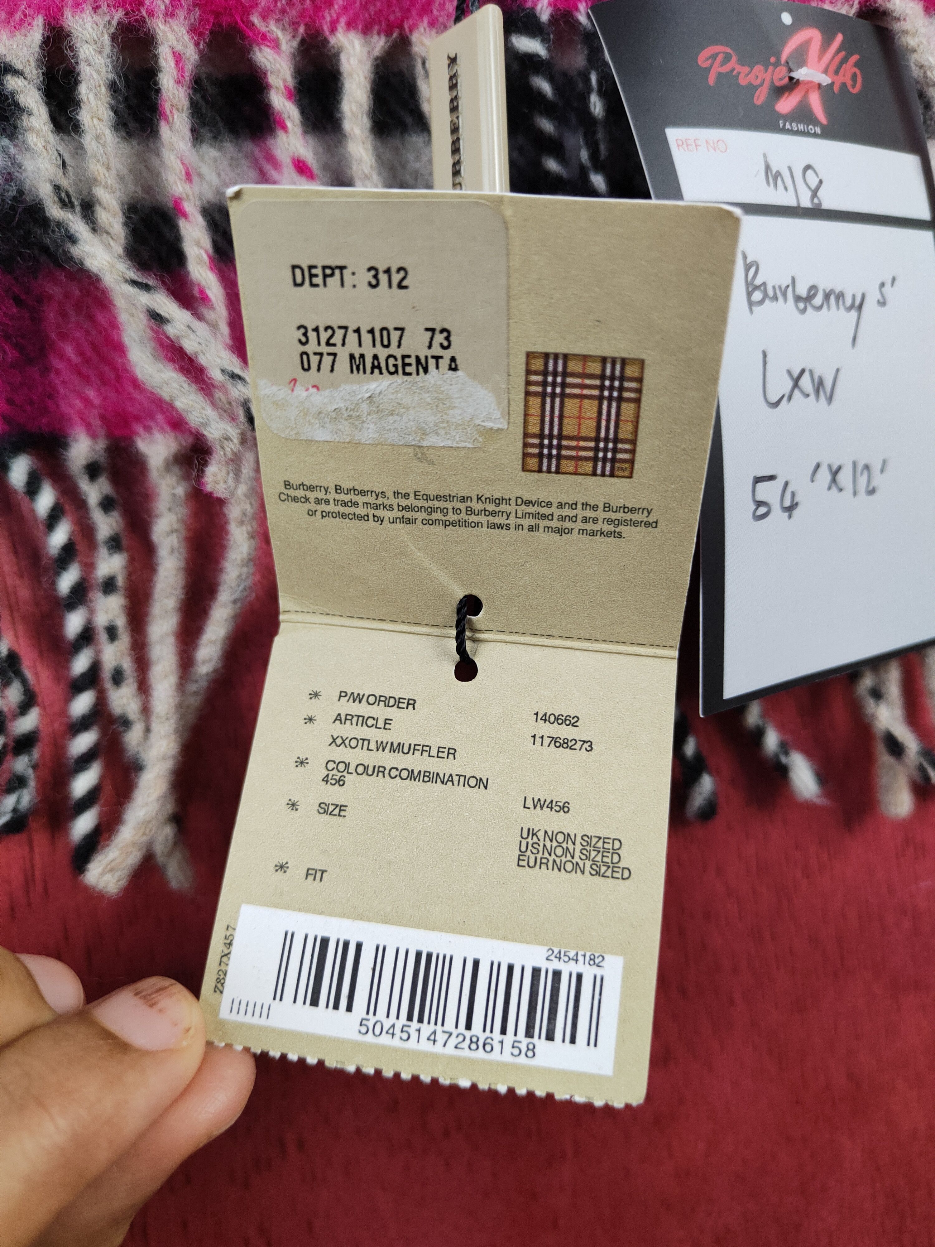 Burberry Burberry checkered Muffler Scarves #m18 DL Size ONE SIZE - 6 Thumbnail