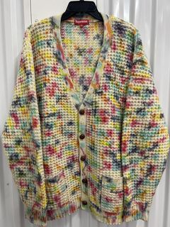 Supreme Supreme Waffle Knit Cardigan Tie Dye | Grailed