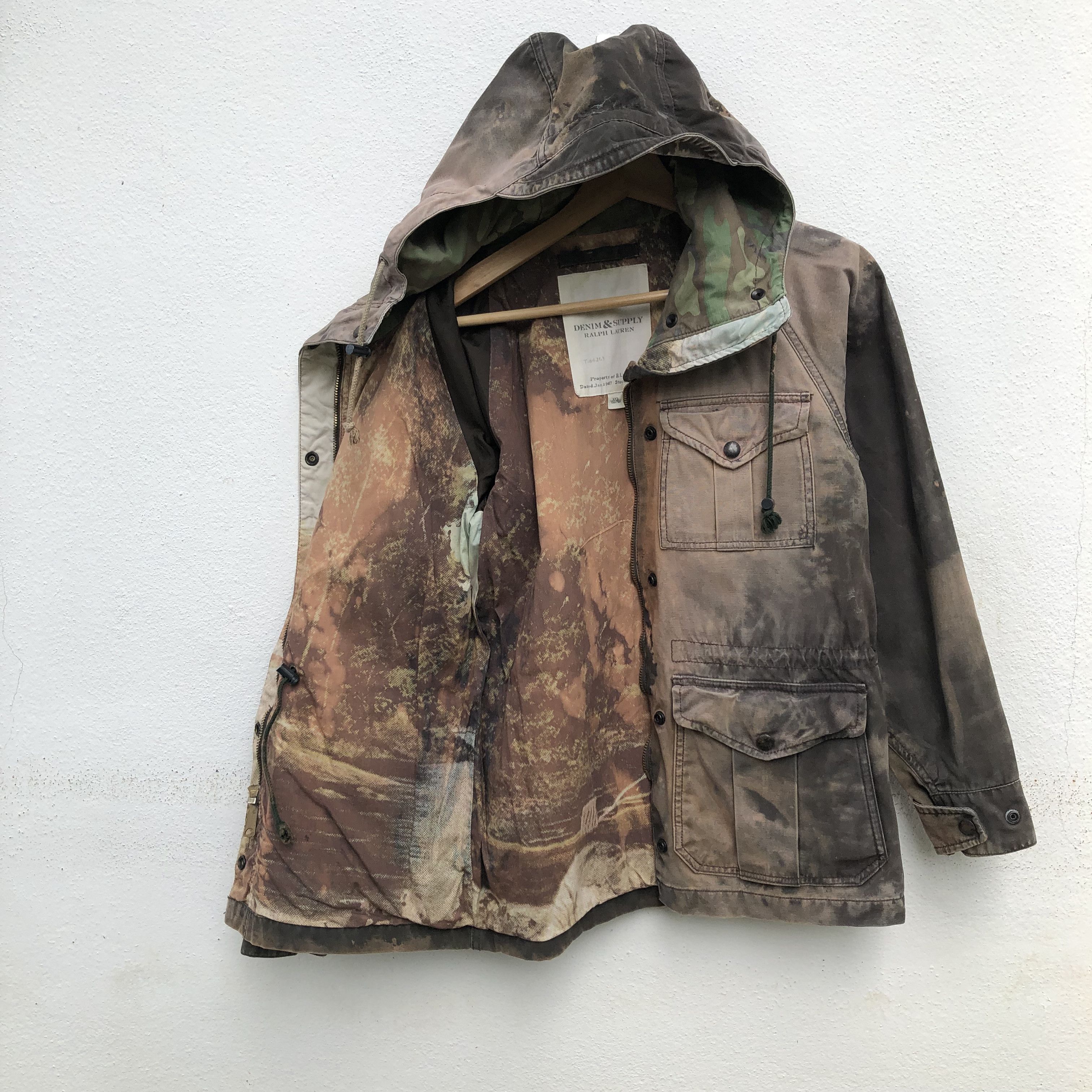 Polo Ralph Lauren POLO RALPH LAUREN ACID WASH CAMO LINING MULTI POCKET JACKET Size US XXS / EU 40 - 9 Thumbnail